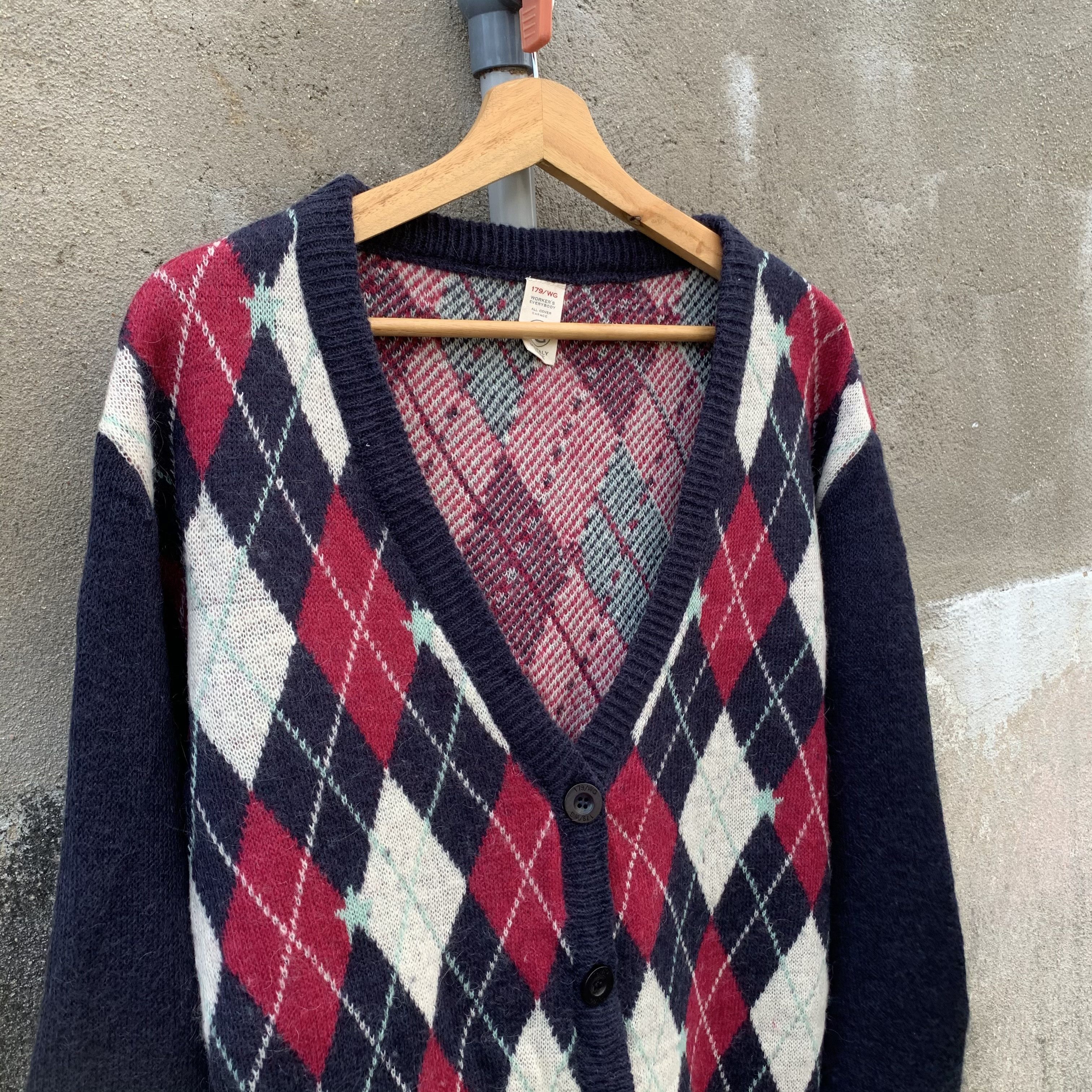 Aran Isles Knitwear Argyle Pattern Cardigan Sweater Medium Size Size US M / EU 48-50 / 2 - 3 Thumbnail