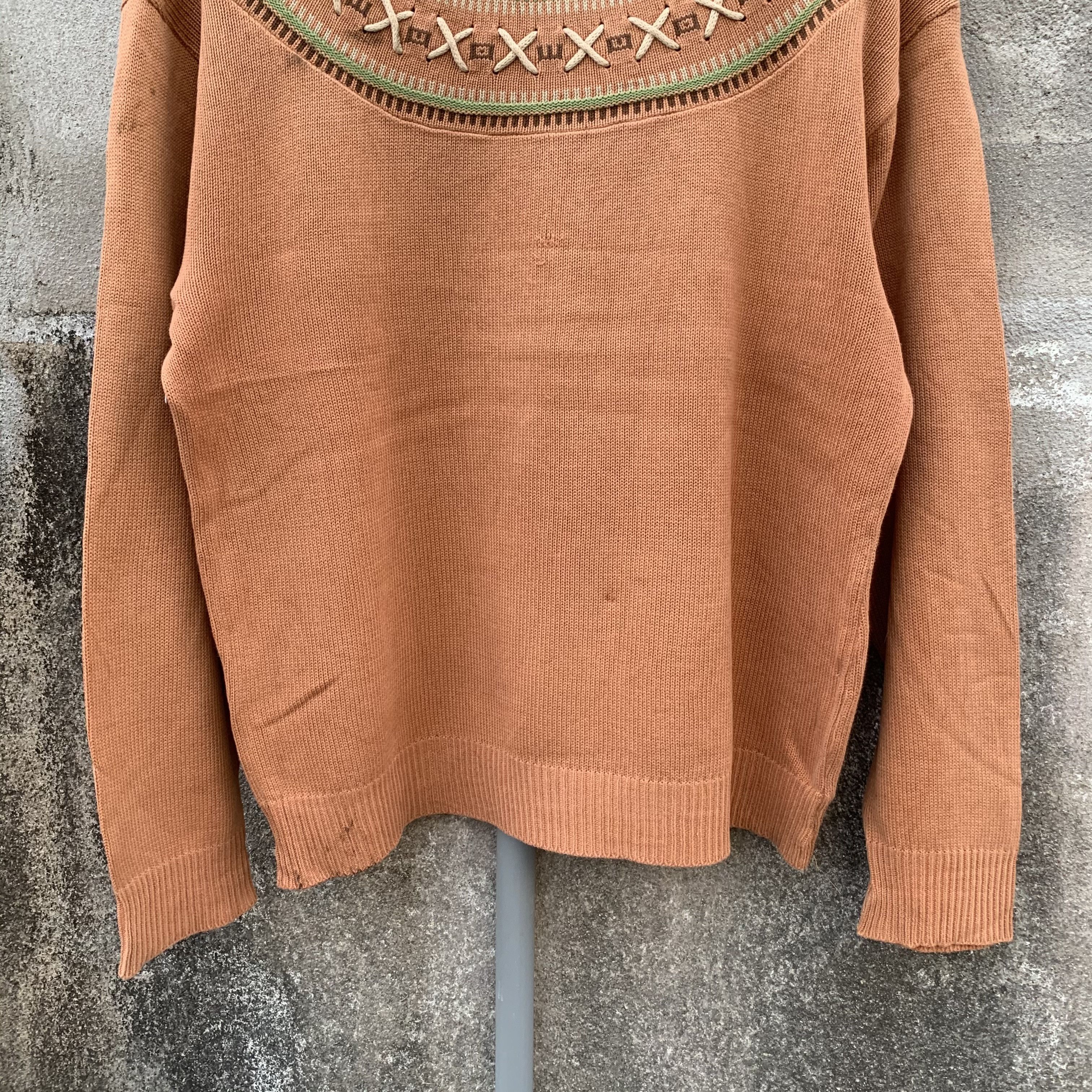 Homespun Knitwear Saison De Elle Knit Pullover Cropped Jumper Sweater Size M / US 6-8 / IT 42-44 - 3 Thumbnail