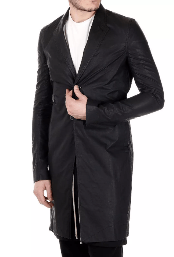 image of Ss16 Rick Owens "cyclops" Pharmacy Trench Coat 50 in Black, Men's (Size Medium)