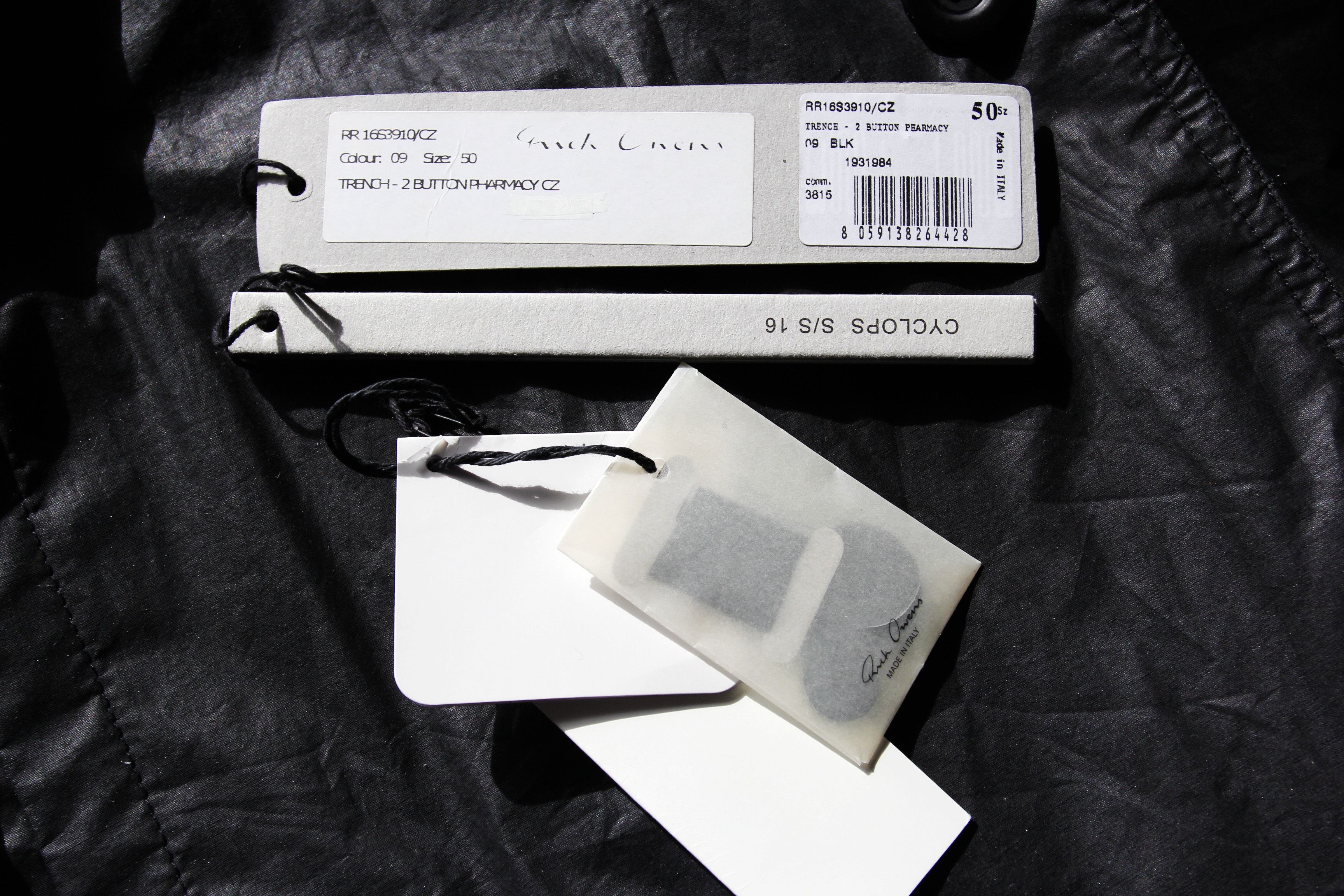 Rick Owens SS16 RICK OWENS "CYCLOPS" PHARMACY TRENCH COAT 50 Size US M / EU 48-50 / 2 - 11 Thumbnail