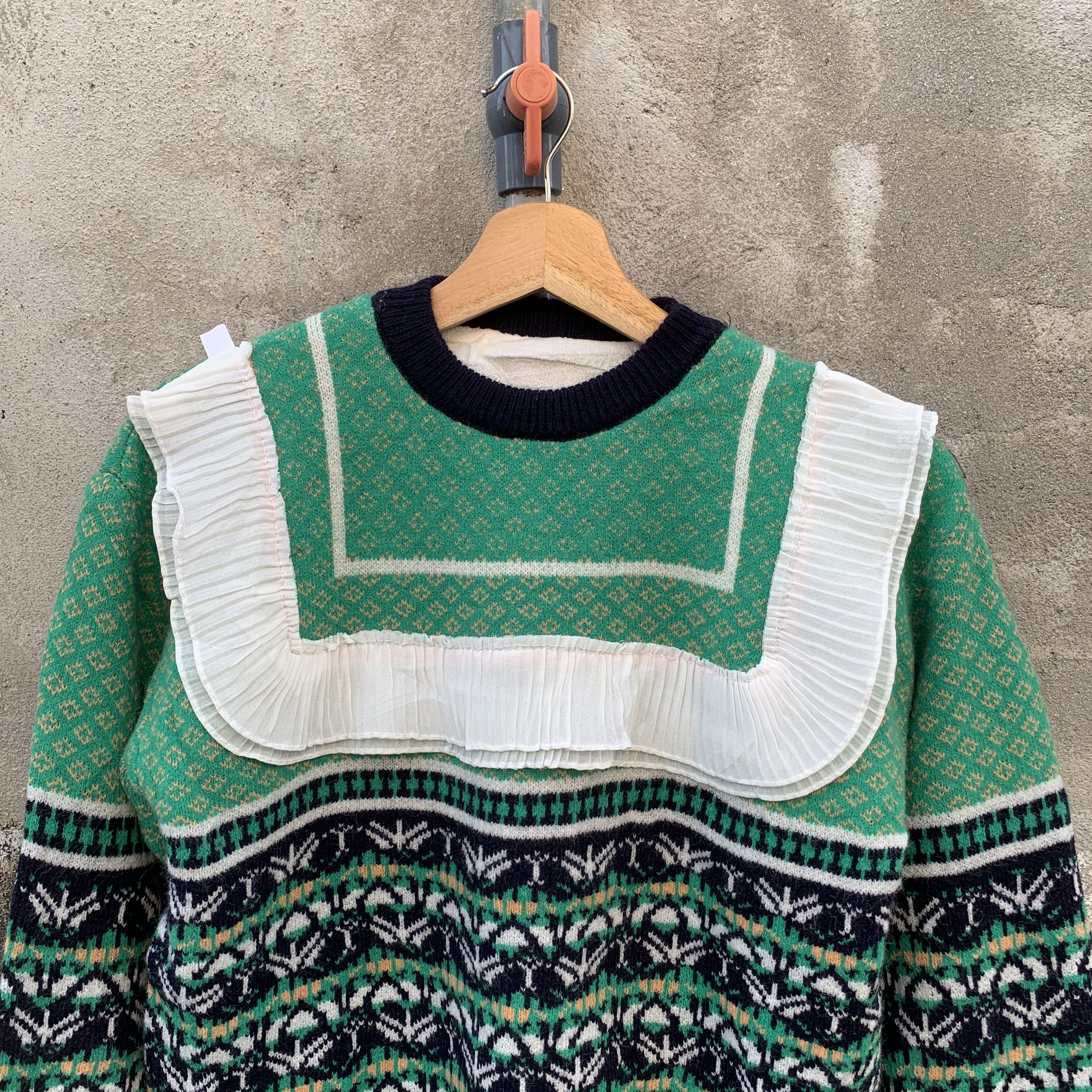 Aran Isles Knitwear Tribal Pattern Crop Knit Jumper Unbranded Cardigan Sweater Size US S / EU 44-46 / 1 - 2 Thumbnail