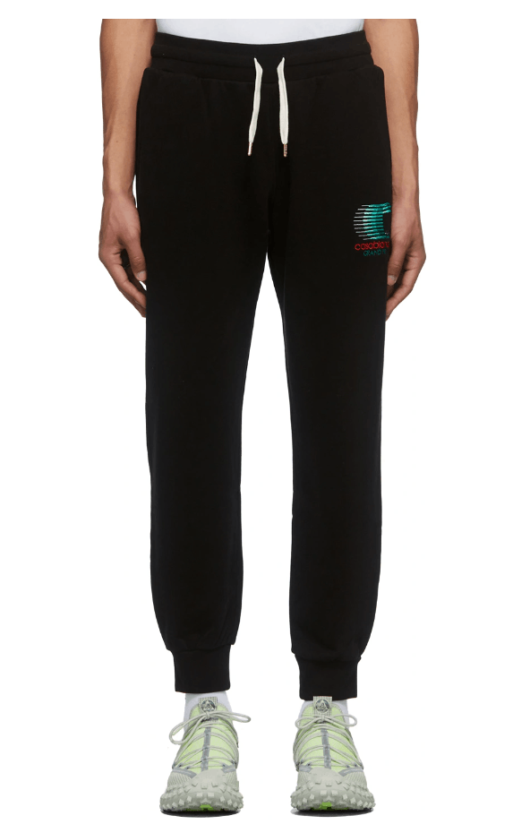 Image of Aw21 Casablanca Grand Prix Sweatpants L in Black, Men's (Size 34)