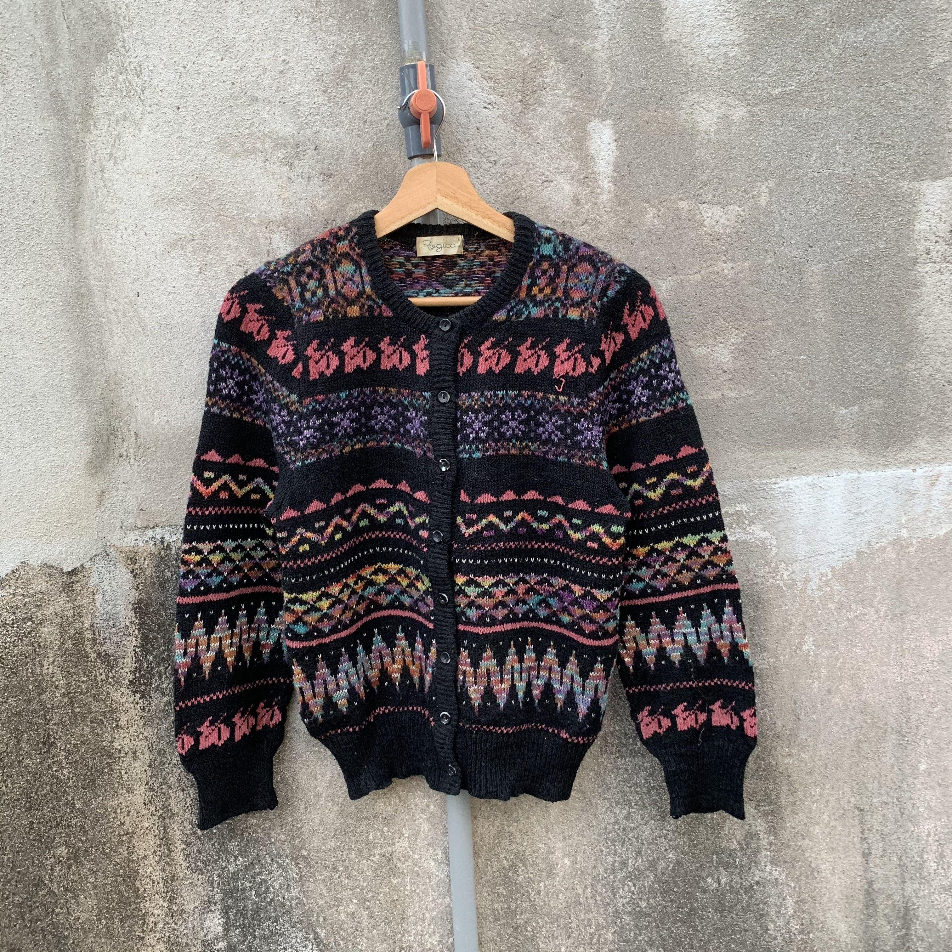 CYBER WEEK 💥Vtg ROGIKA Knit Cardigan Cropped Jumper Sweater