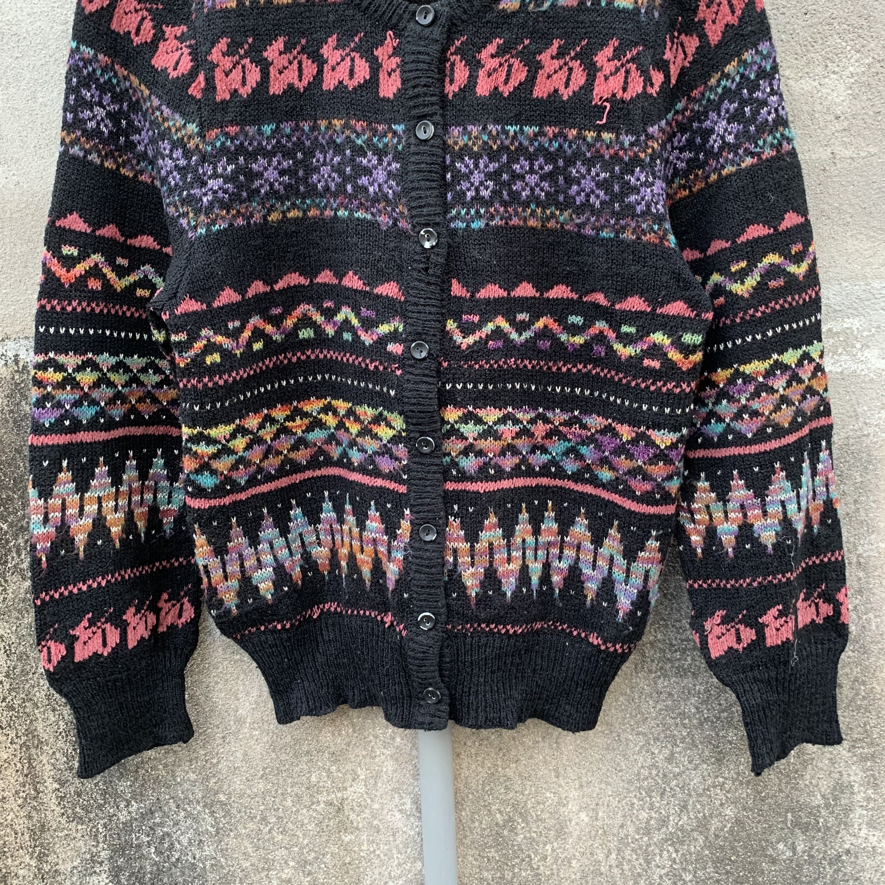 Aran Isles Knitwear CYBER WEEK 💥Vtg ROGIKA Knit Cardigan Cropped Jumper Sweater Size S / US 4 / IT 40 - 3 Thumbnail