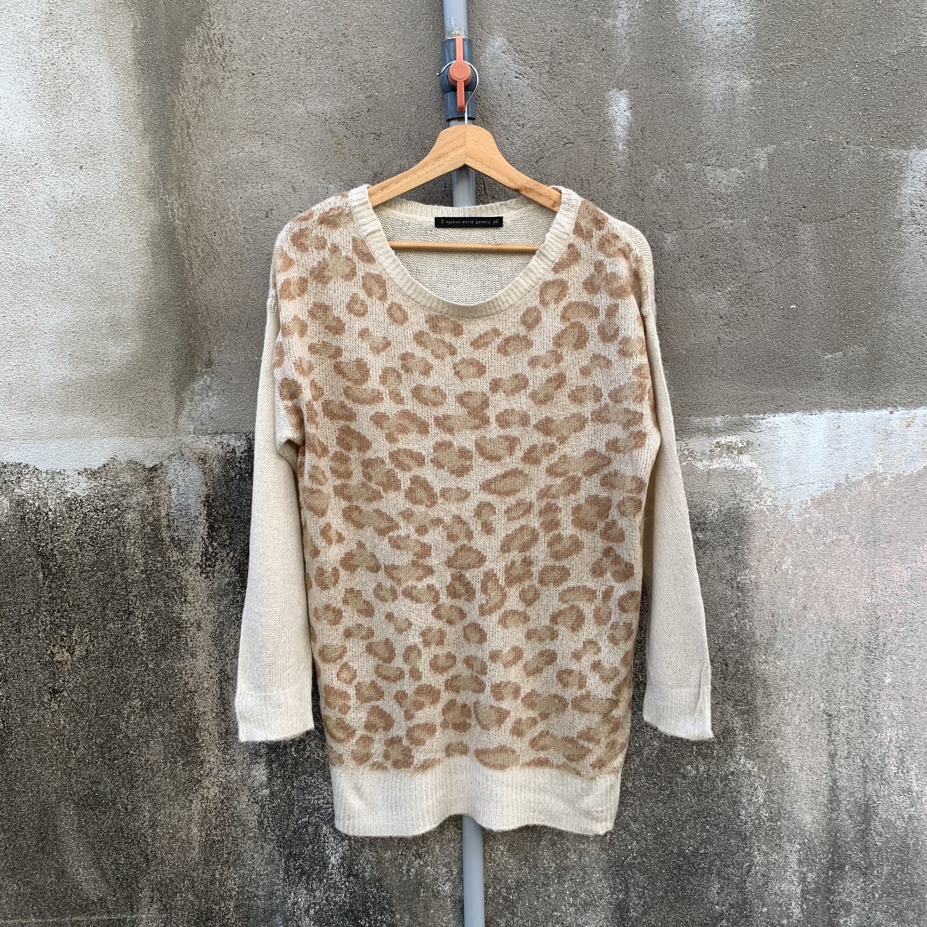Aran Isles Knitwear HWG Leopard Style Knit Jumper Pullover Sweater Size M / US 6-8 / IT 42-44 - 1 Thumbnail
