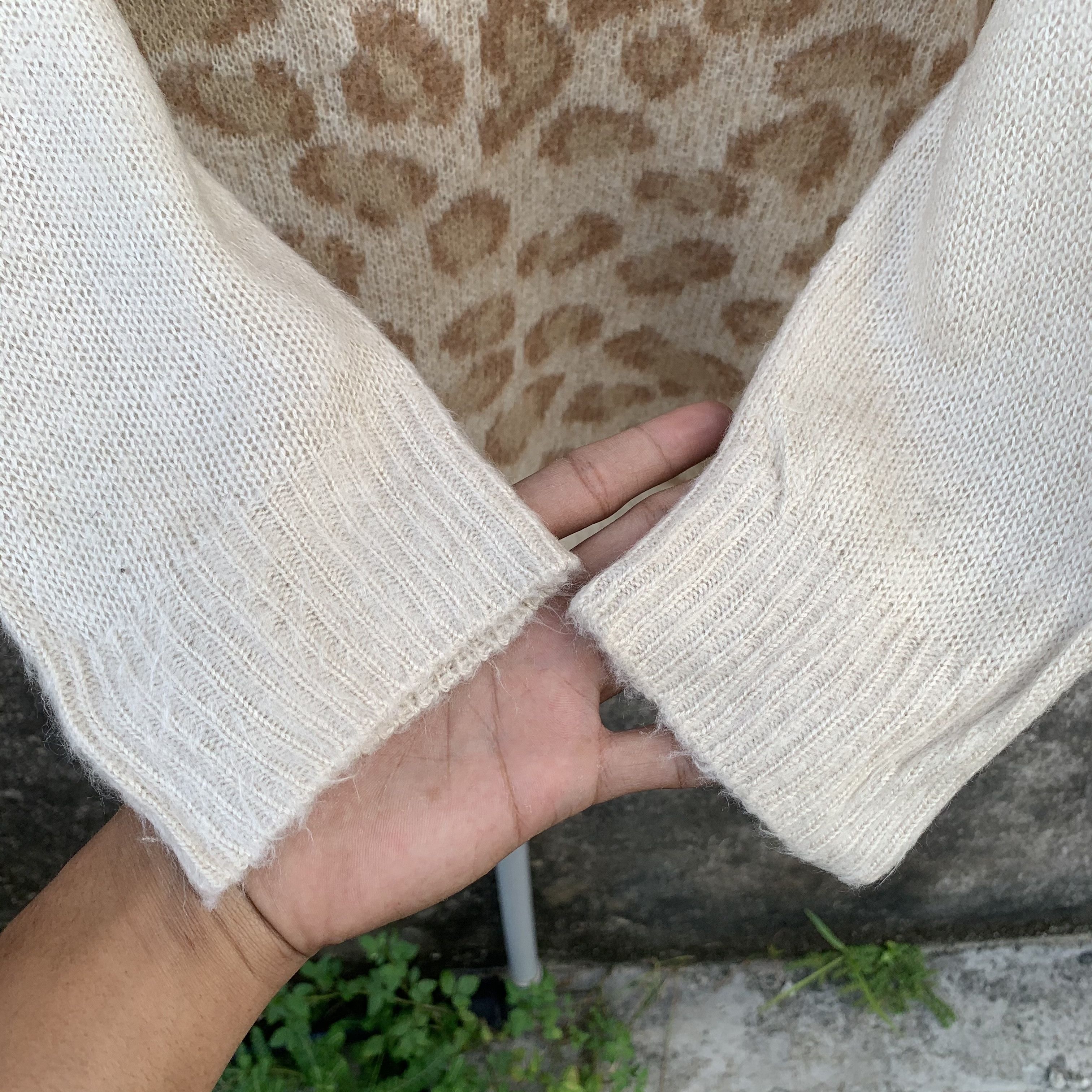 Aran Isles Knitwear HWG Leopard Style Knit Jumper Pullover Sweater Size M / US 6-8 / IT 42-44 - 6 Thumbnail