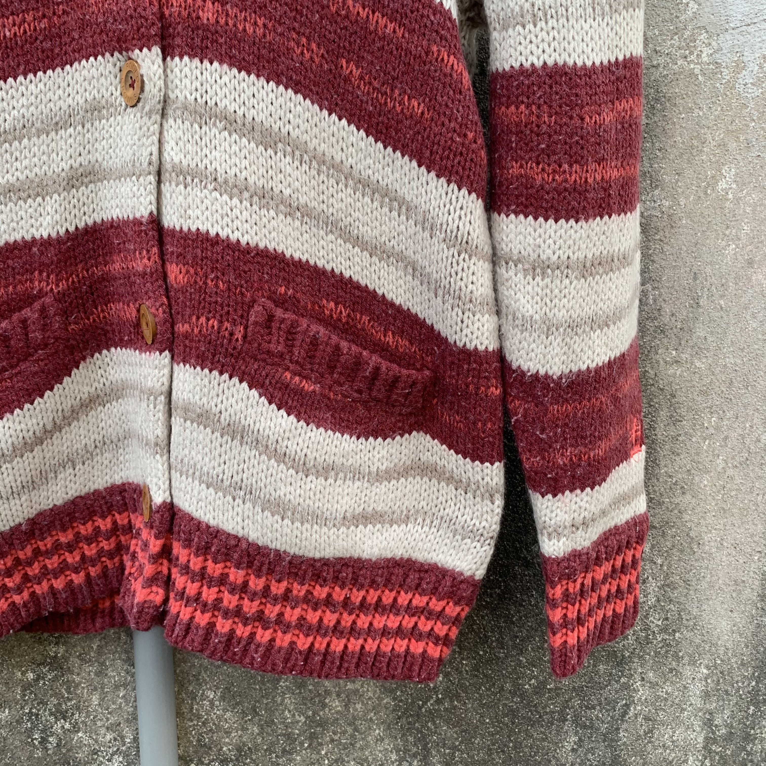 M+Rc Noir RCWB Brand Knit Jumper Striped Shawl Collar Cardigan Size M / US 6-8 / IT 42-44 - 5 Thumbnail