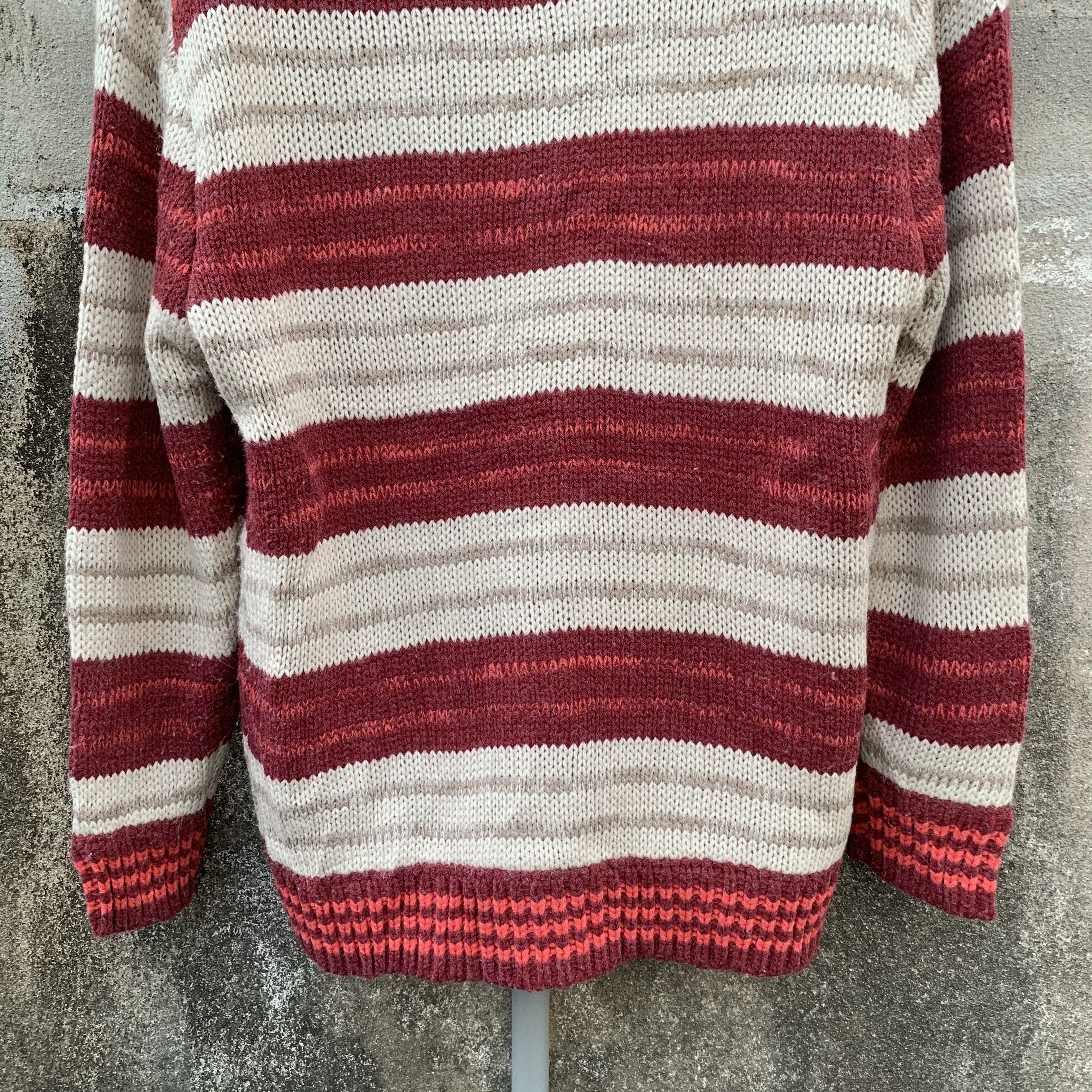 M+Rc Noir RCWB Brand Knit Jumper Striped Shawl Collar Cardigan Size M / US 6-8 / IT 42-44 - 15 Thumbnail