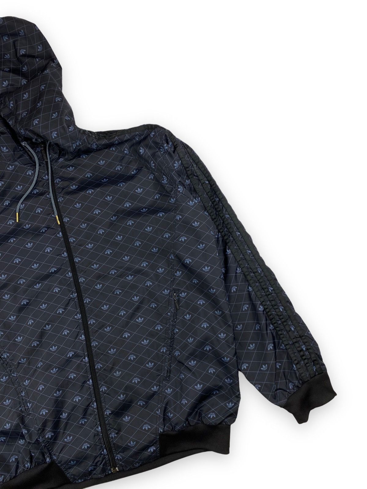 Adidas Mens Vintage Adidas Monogram Logo Zip Hoodie Jacket Size XL Size US XL / EU 56 / 4 - 3 Thumbnail