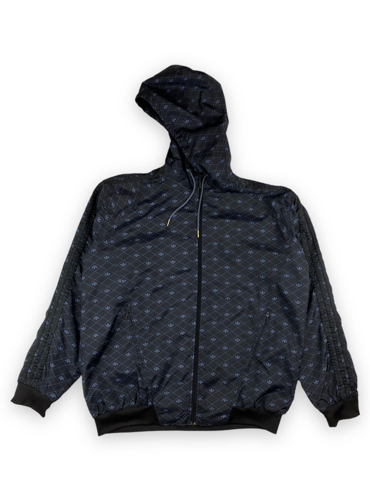 Adidas Mens Vintage Adidas Monogram Logo Zip Hoodie Jacket Size XL Size US XL / EU 56 / 4 - 1 Thumbnail