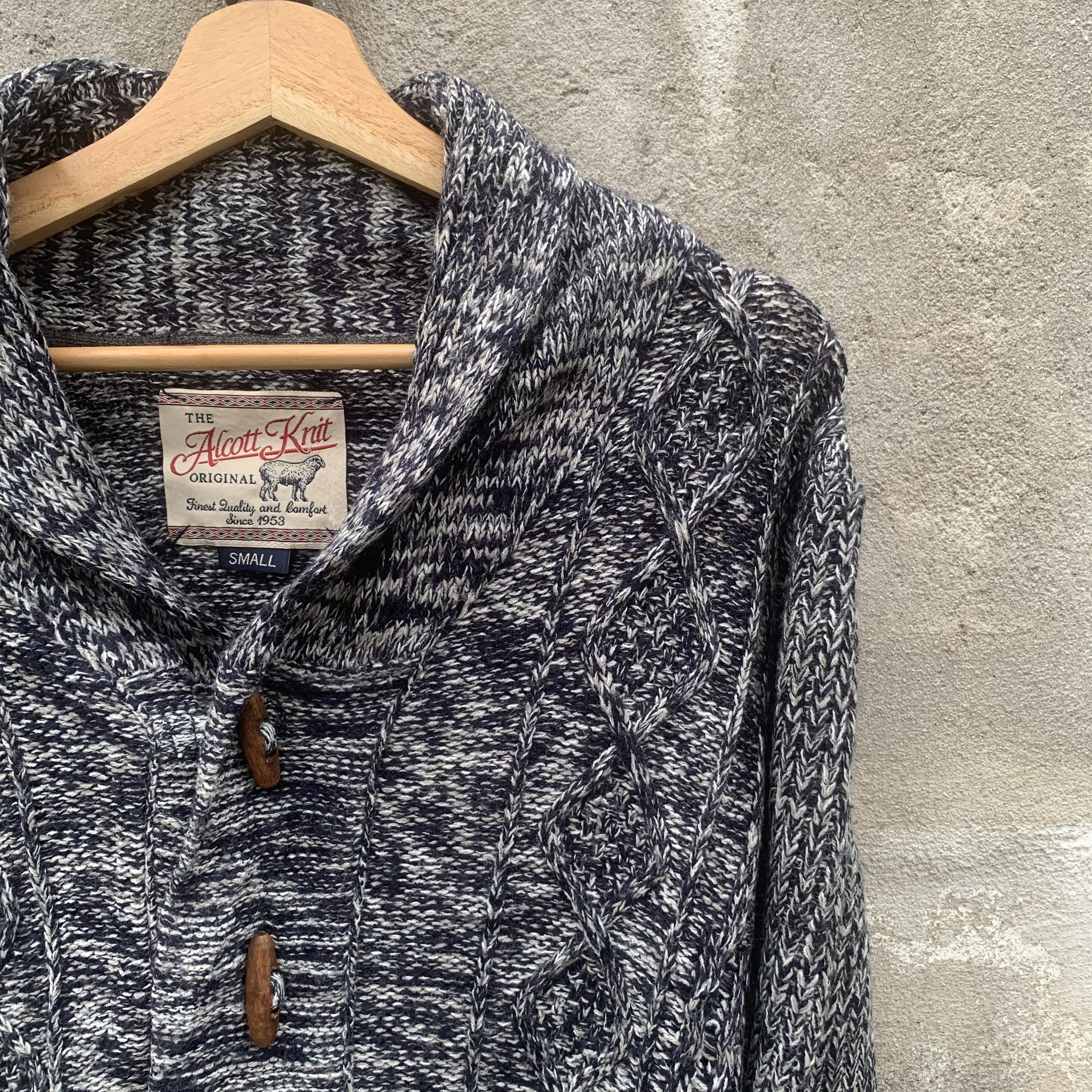 Aran Isles Knitwear Vintage Alcot Knit Cable Shawl Cardigan Sweater Size S / US 4 / IT 40 - 3 Thumbnail