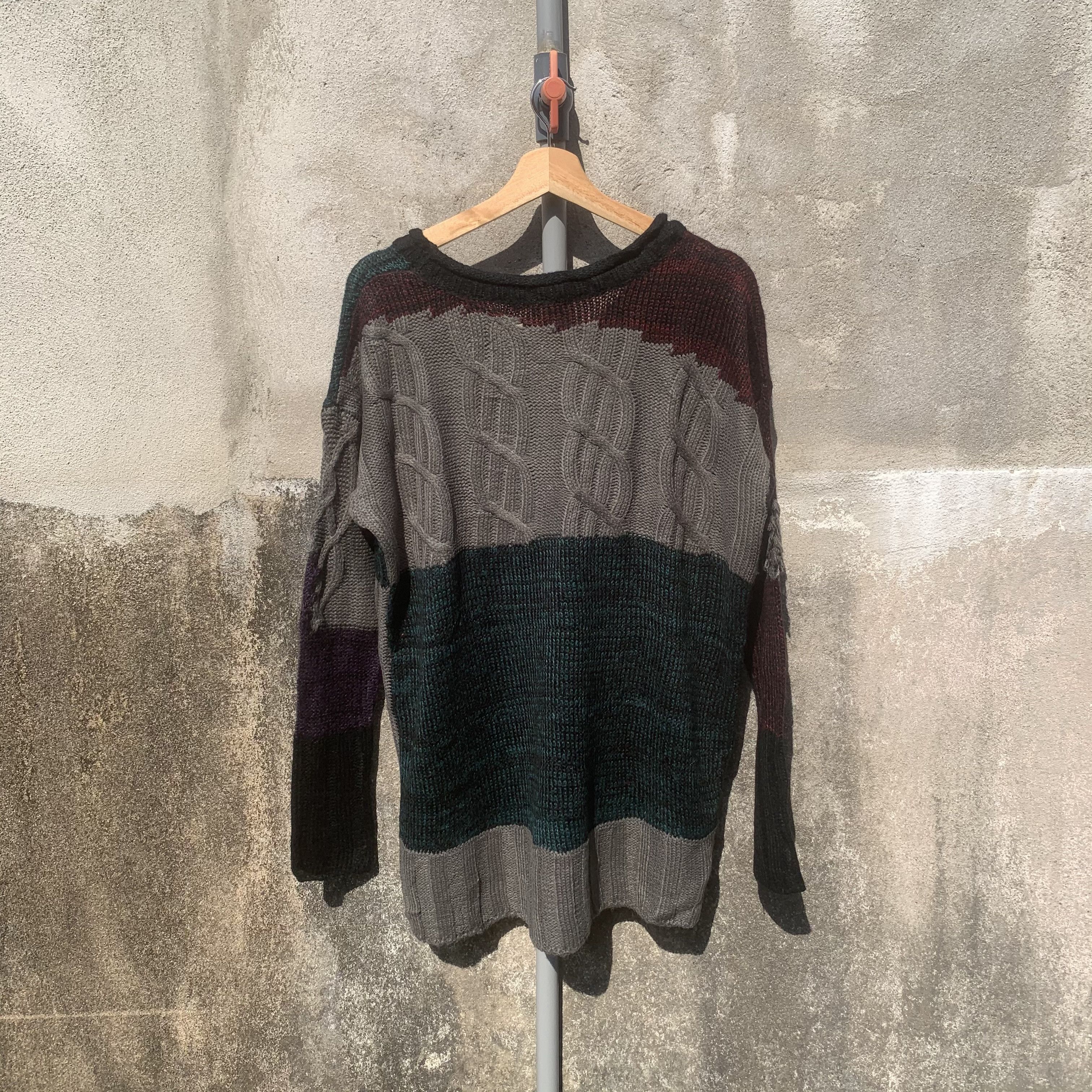Aran Isles Knitwear Tricolor Dazzlin Brioche Cable Knitwear Sweater Jumper Size L / US 10 / IT 46 - 6 Thumbnail