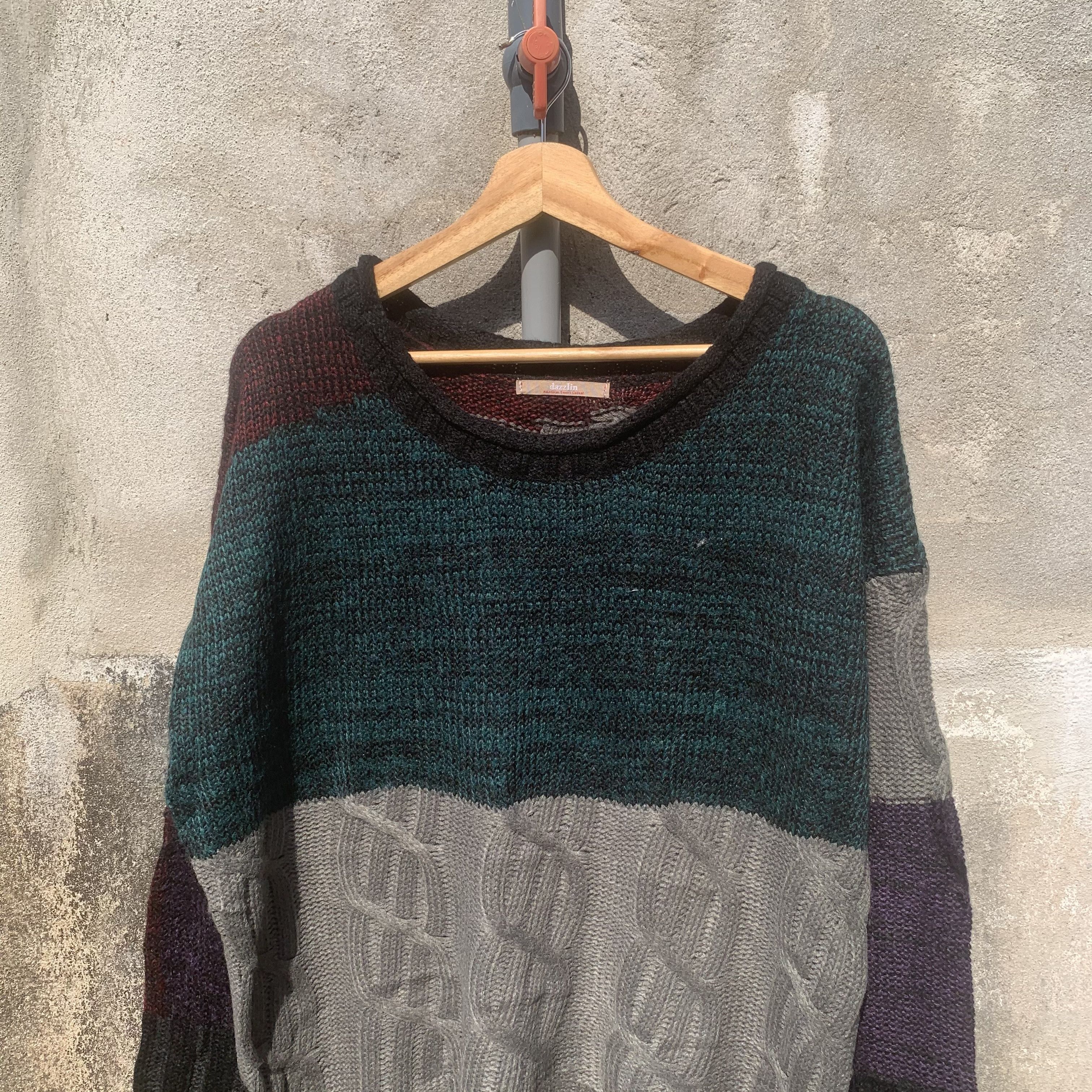 Aran Isles Knitwear Tricolor Dazzlin Brioche Cable Knitwear Sweater Jumper Size L / US 10 / IT 46 - 2 Thumbnail
