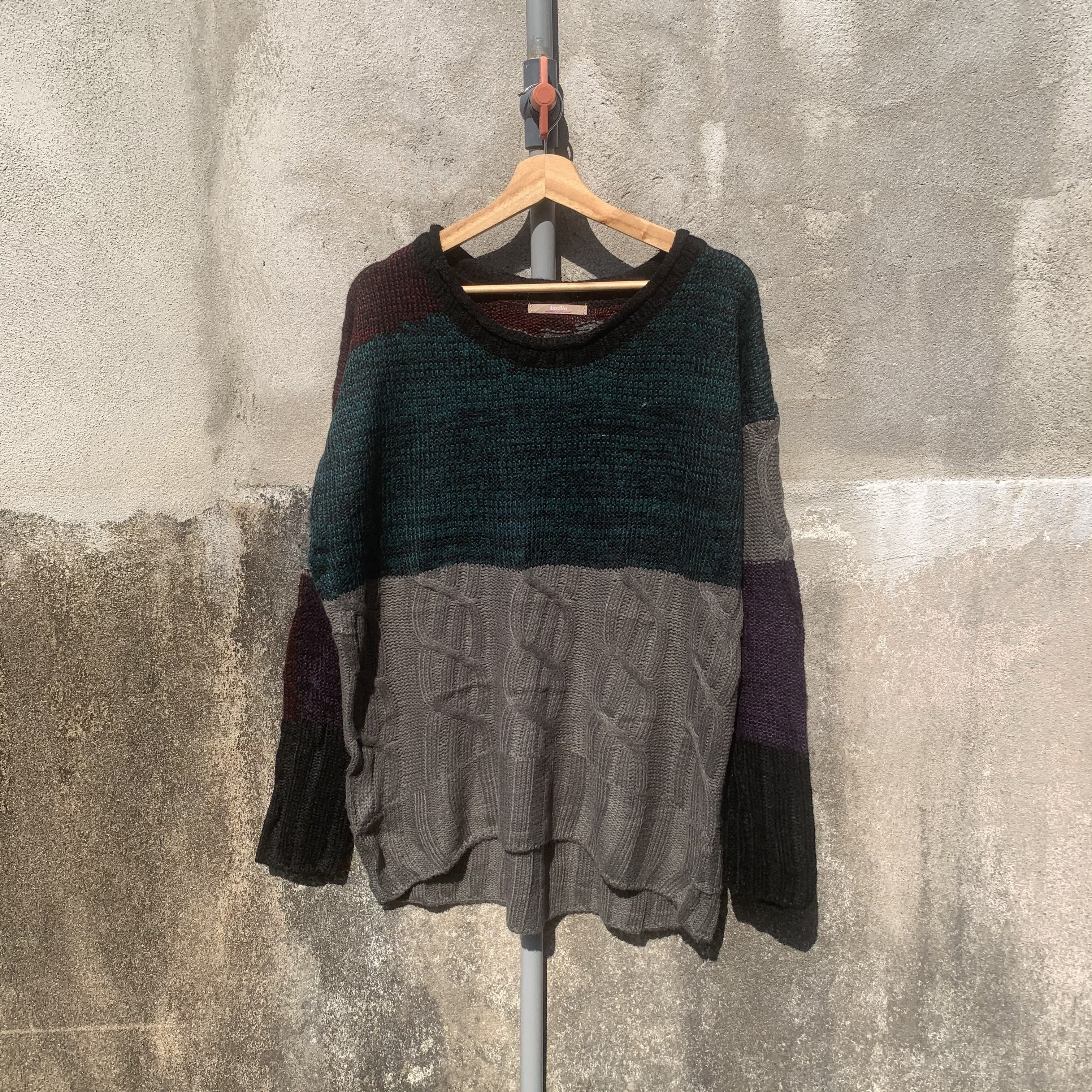 Aran Isles Knitwear Tricolor Dazzlin Brioche Cable Knitwear Sweater Jumper Size L / US 10 / IT 46 - 1 Thumbnail