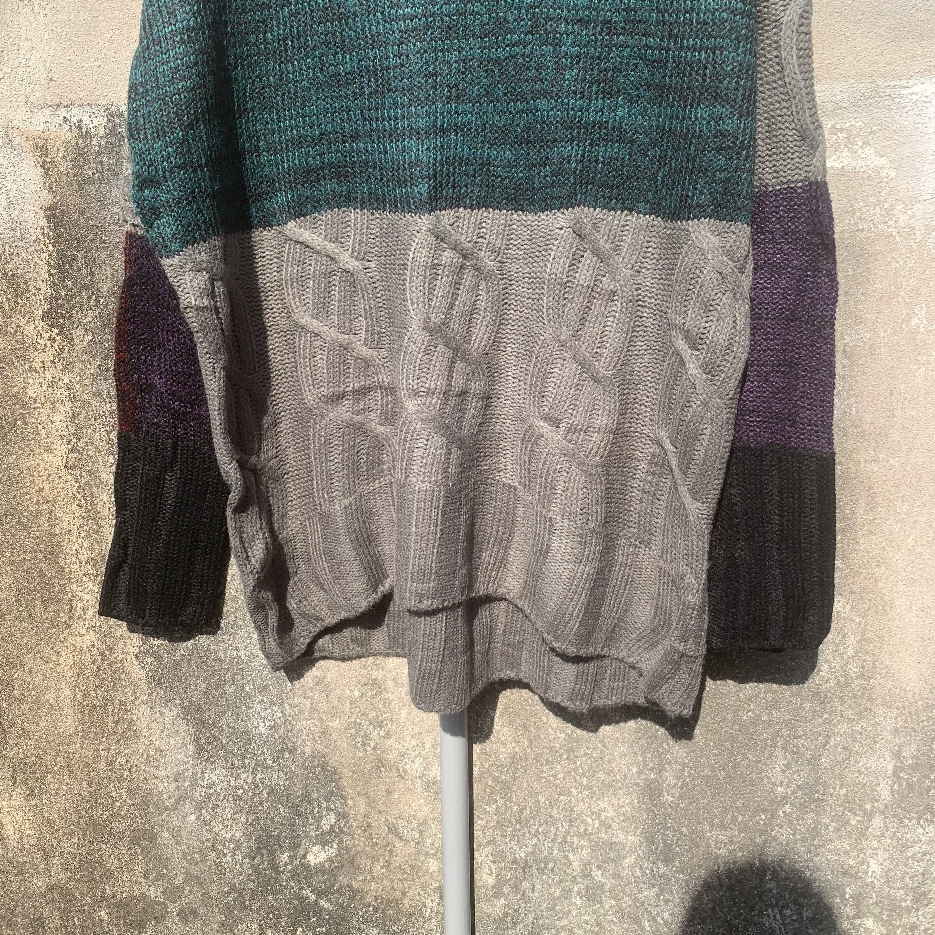 Aran Isles Knitwear Tricolor Dazzlin Brioche Cable Knitwear Sweater Jumper Size L / US 10 / IT 46 - 3 Thumbnail