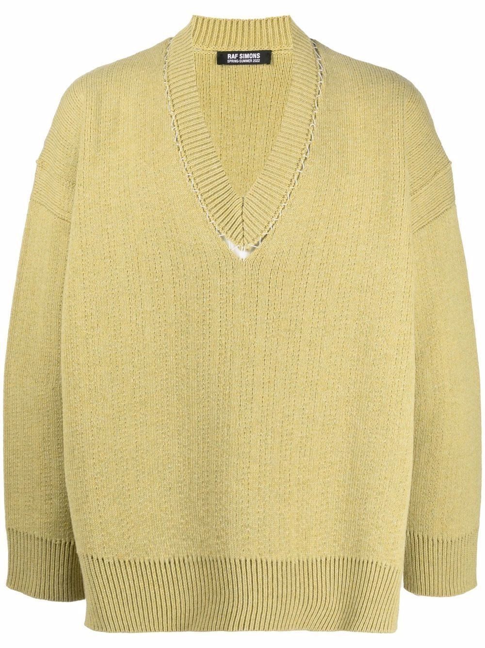 Raf Simons BNWT SS22 RAF SIMONS V NECK OVERSIZED SWEATER 1 Size US S / EU 44-46 / 1 - 11 Thumbnail