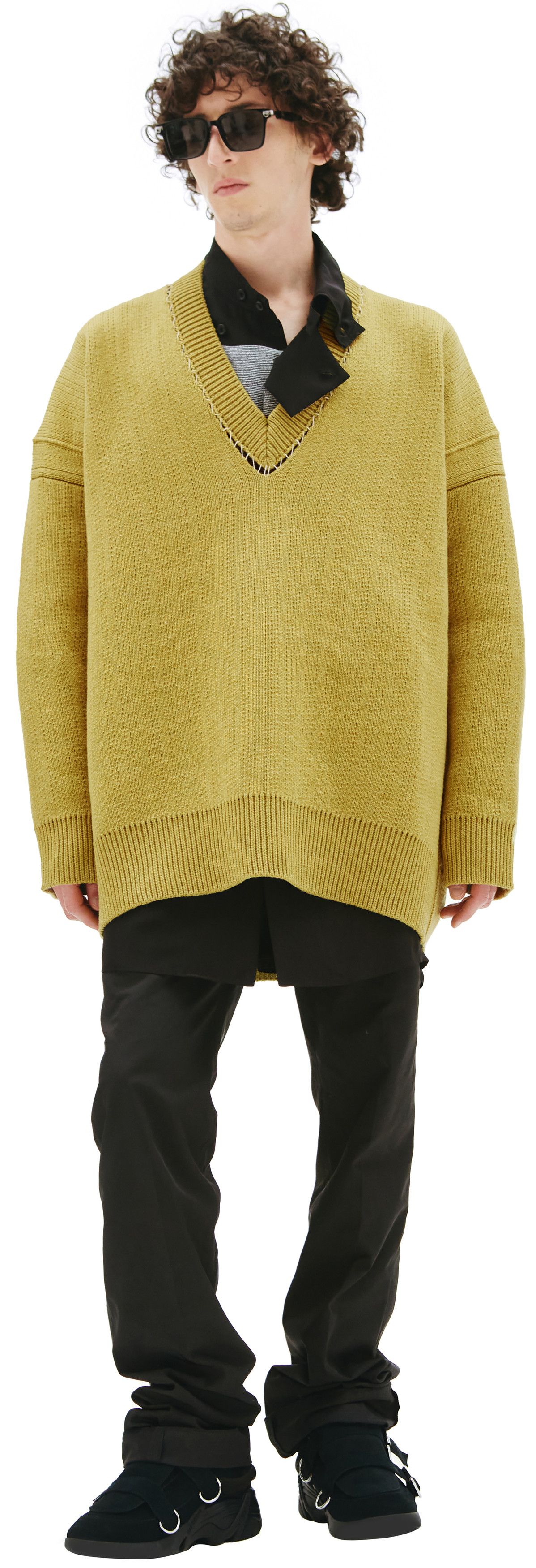 Raf Simons BNWT SS22 RAF SIMONS V NECK OVERSIZED SWEATER 1 Size US S / EU 44-46 / 1 - 16 Thumbnail