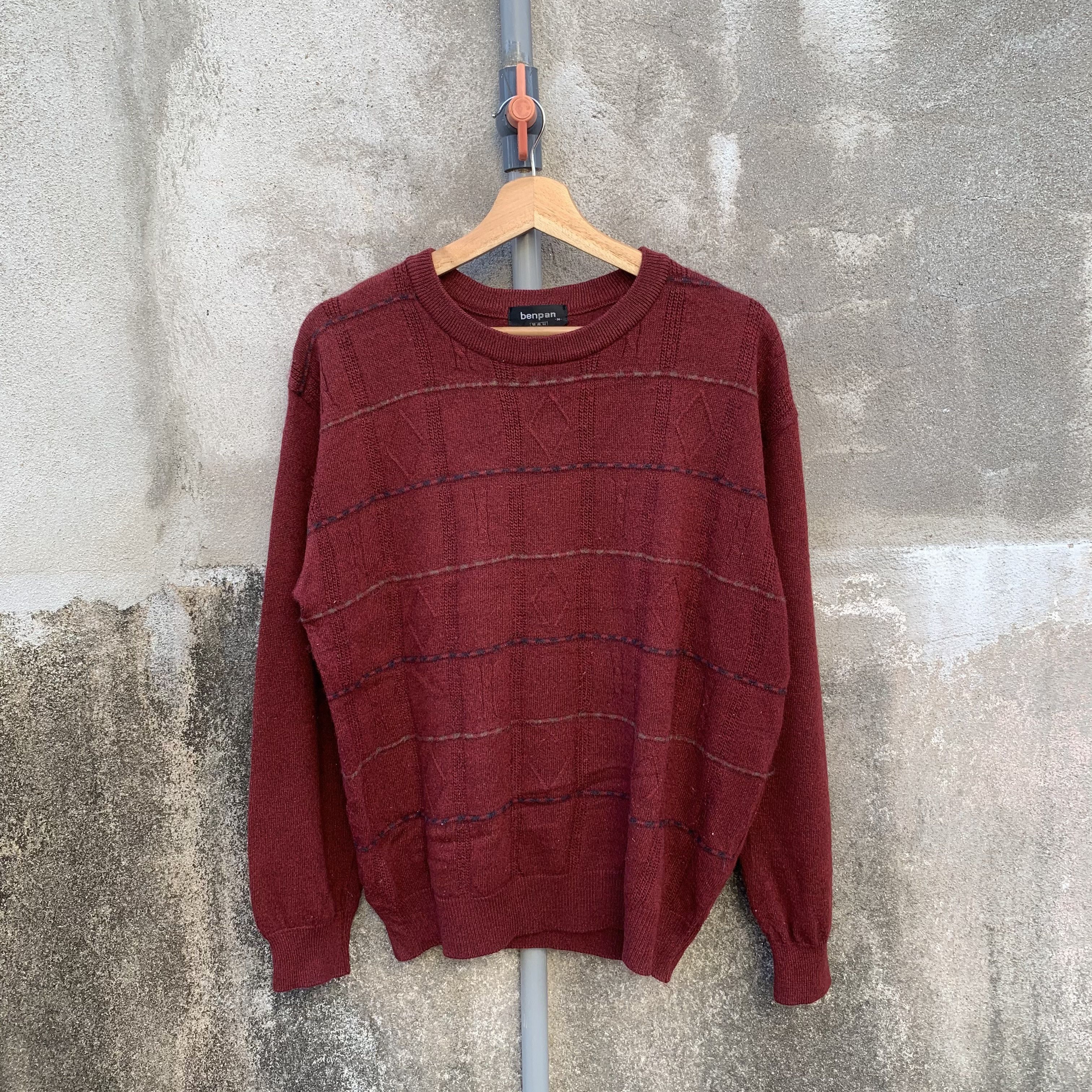 Aran Isles Knitwear BENPAN JAPAN Knit Jumper Pullover Sweater Made In Japan Size US M / EU 48-50 / 2 - 1 Thumbnail