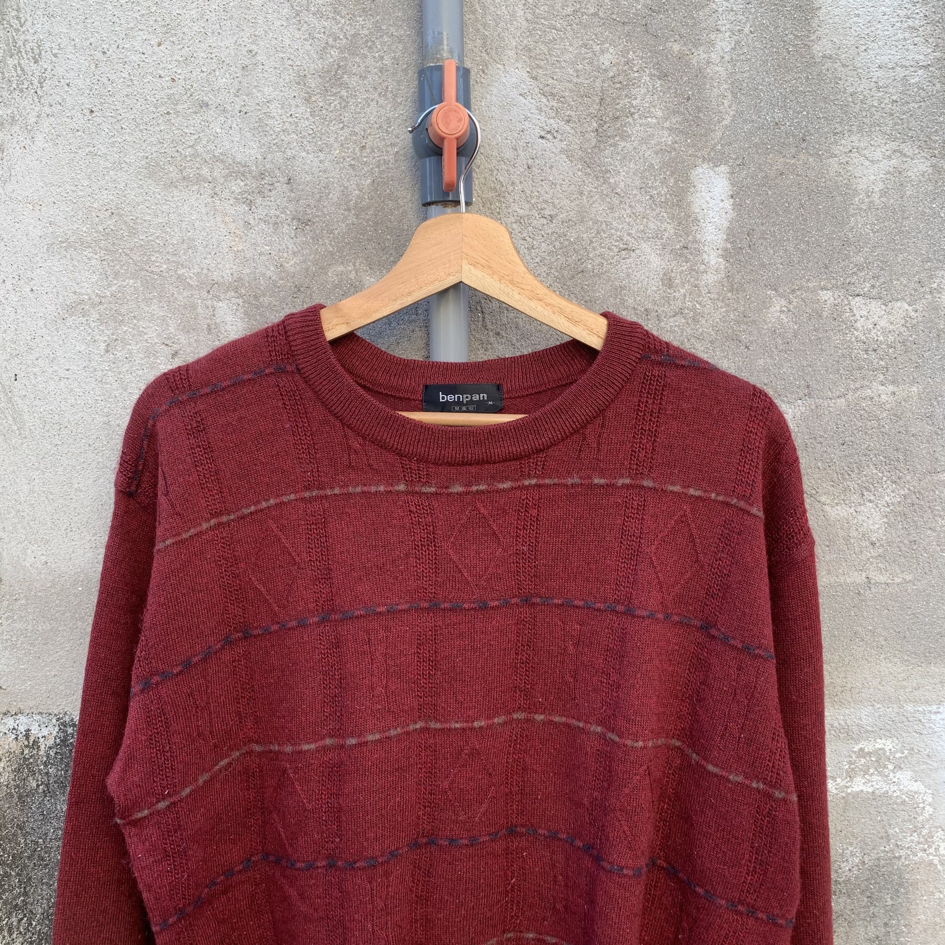 Aran Isles Knitwear BENPAN JAPAN Knit Jumper Pullover Sweater Made In Japan Size US M / EU 48-50 / 2 - 2 Thumbnail