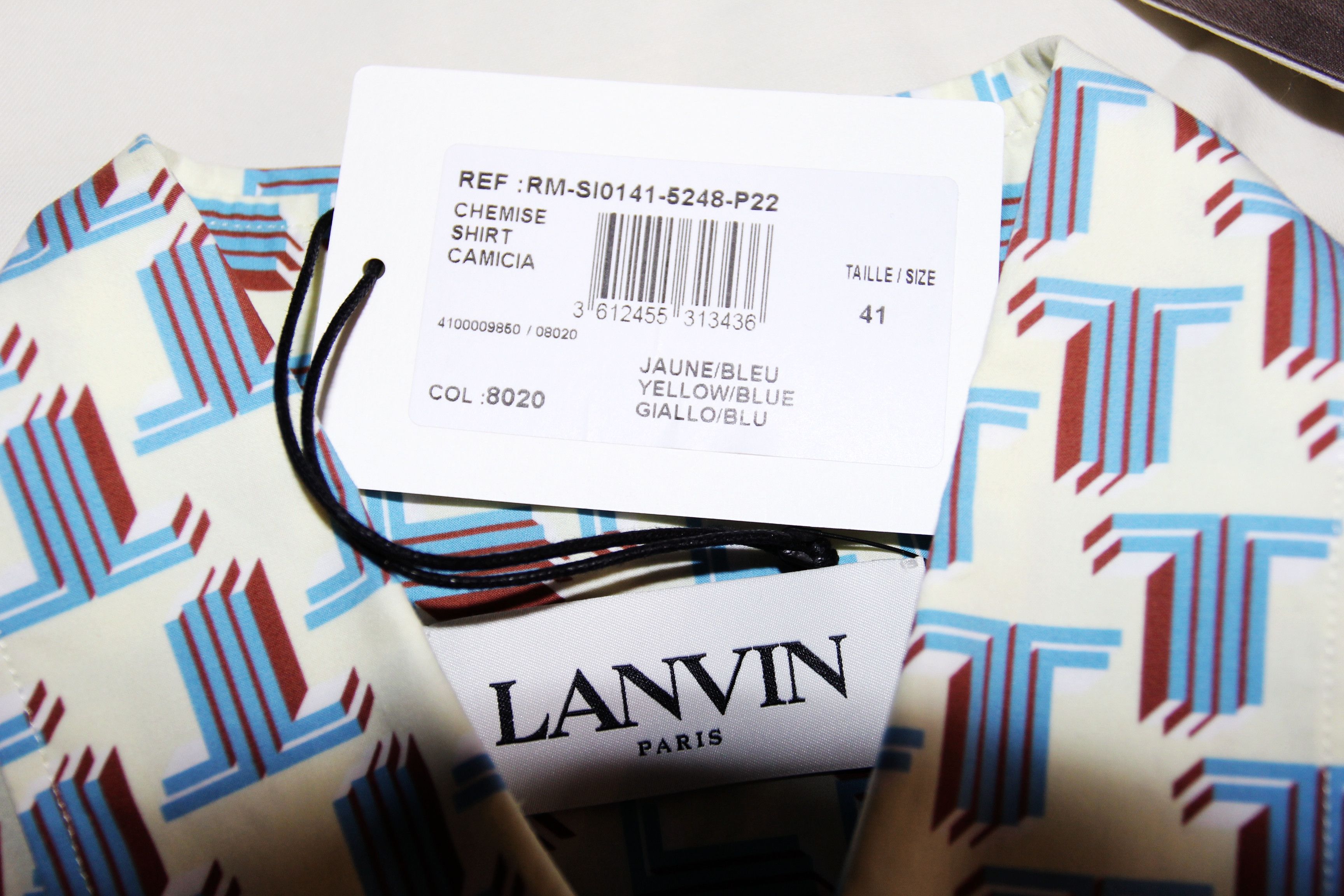 Lanvin BNWT SS22 LANVIN PRINT SHIRT 41 Size US M / EU 48-50 / 2 - 8 Thumbnail