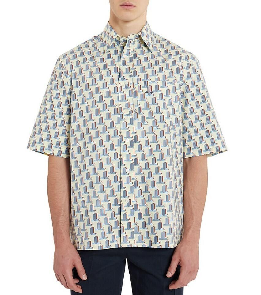 image of Ss22 Lanvin Print Shirt 41, Men's (Size Medium)