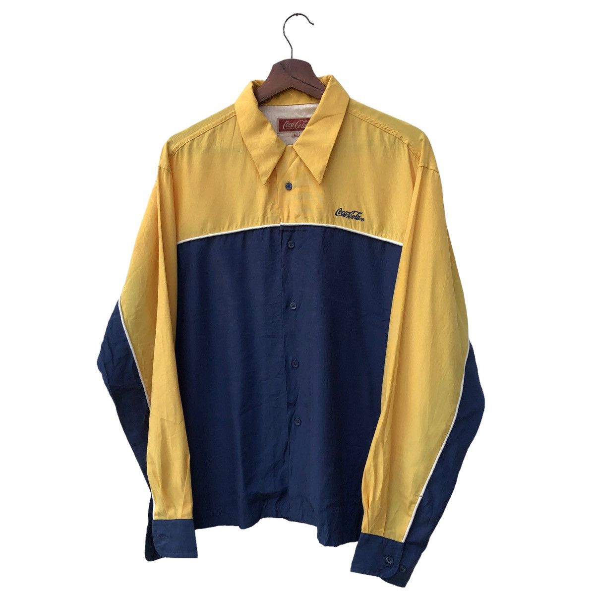 Coca Cola Rare Item!!!Hard to find Vtg Cococola Long Sleeve Button Up Size US M / EU 48-50 / 2 - 2 Thumbnail