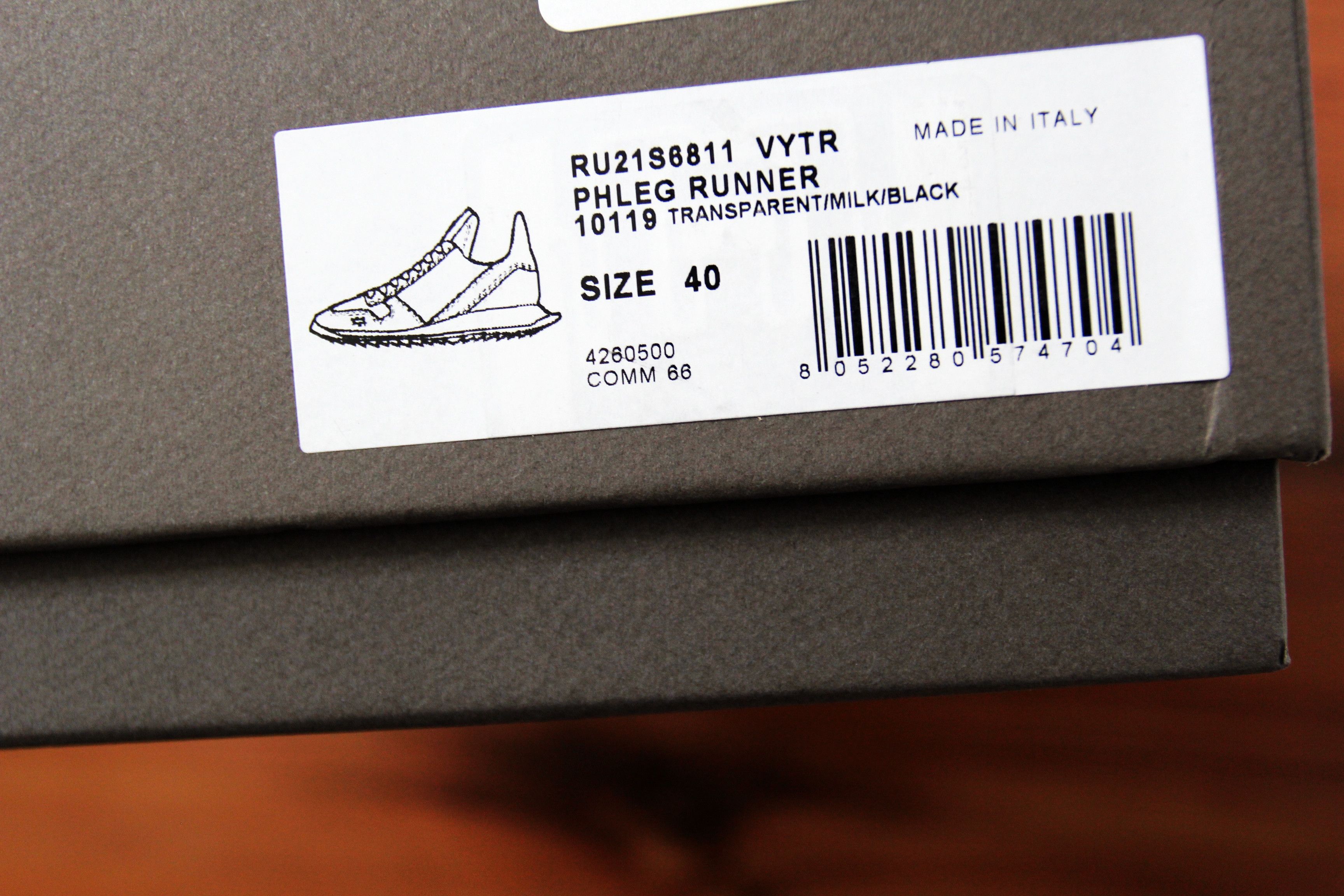 Rick Owens BNWT SS21 RICK OWENS "PHLEGETHON" PHLEG RUNNER 40 Size US 7 / EU 40 - 8 Thumbnail