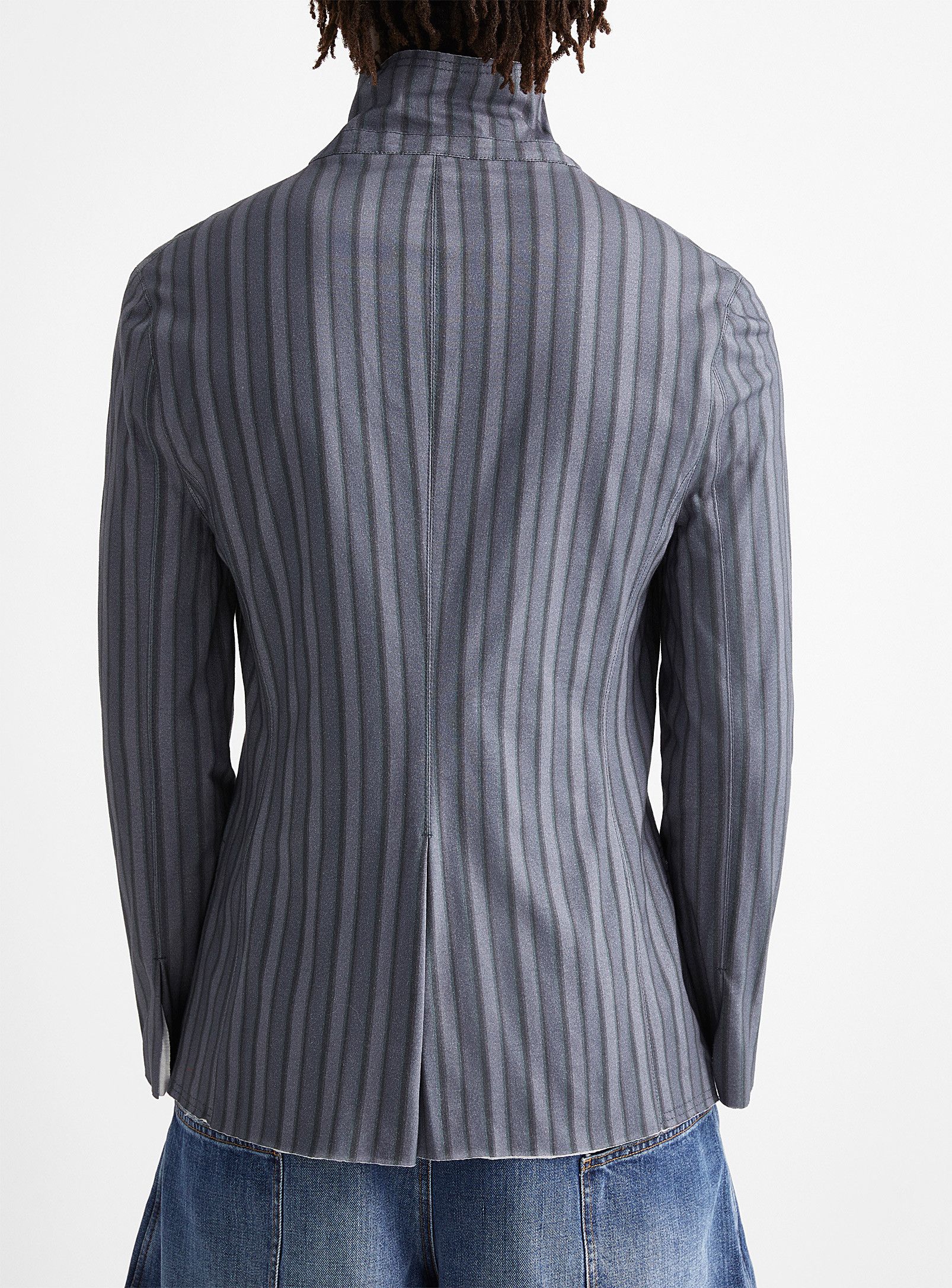 Telfar BNWT AW20 TELFAR RAW-CUT STRIPED JACKET M Size US M / EU 48-50 / 2 - 14 Thumbnail