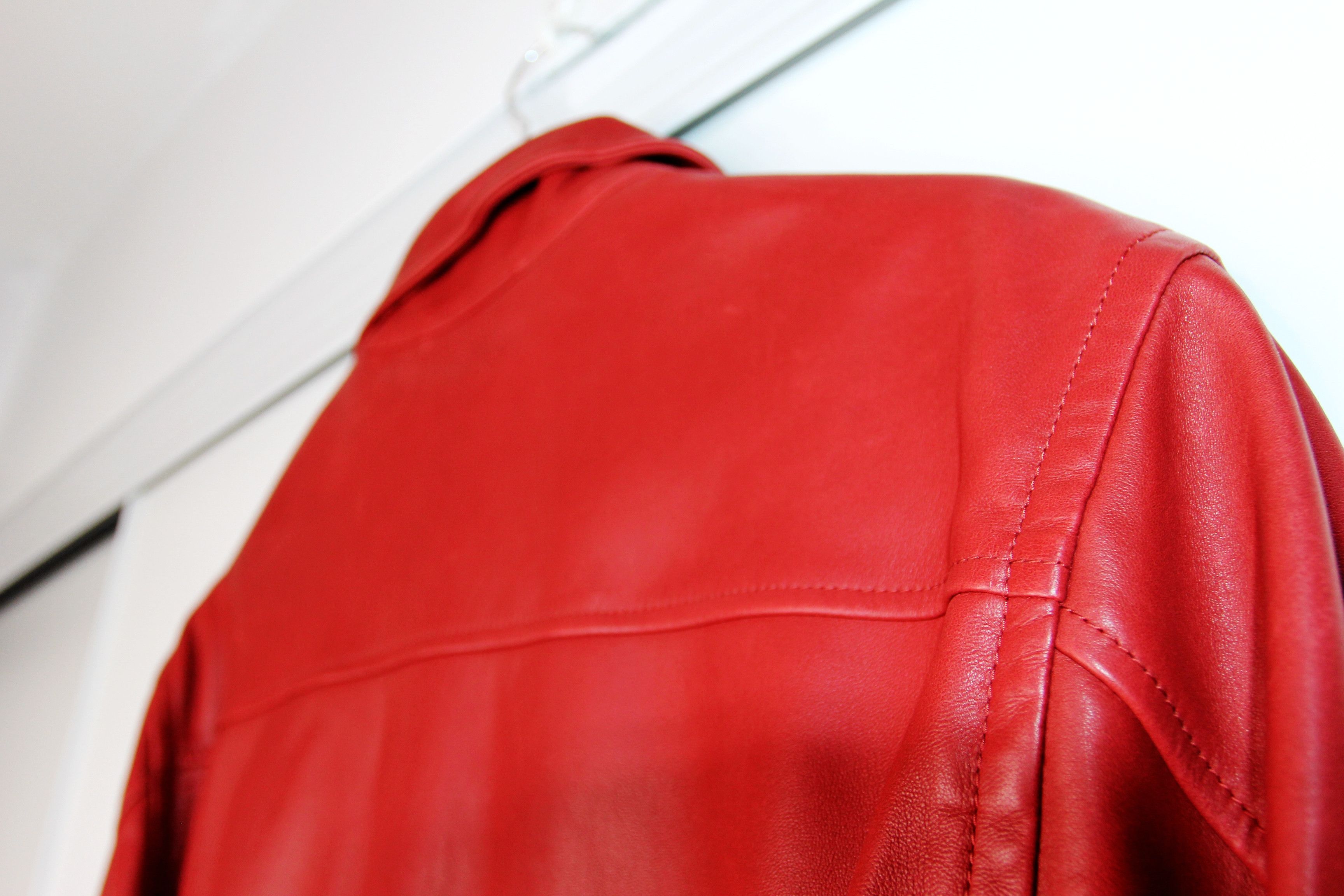Marni SS17 MARNI RED OVINE LEATHER JACKET 50 Size US M / EU 48-50 / 2 - 8 Thumbnail