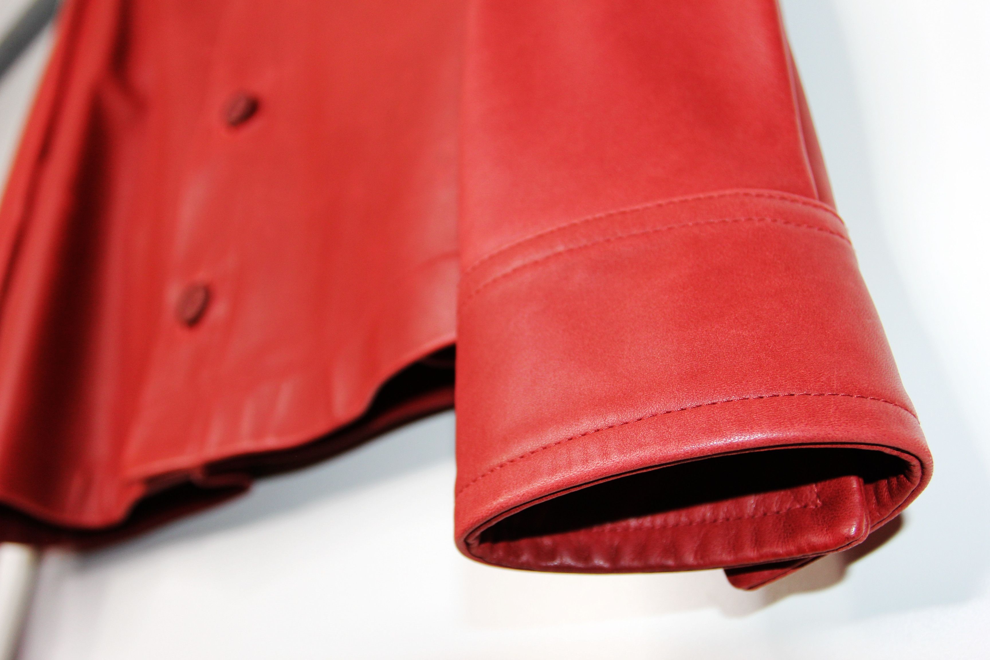 Marni SS17 MARNI RED OVINE LEATHER JACKET 50 Size US M / EU 48-50 / 2 - 6 Thumbnail