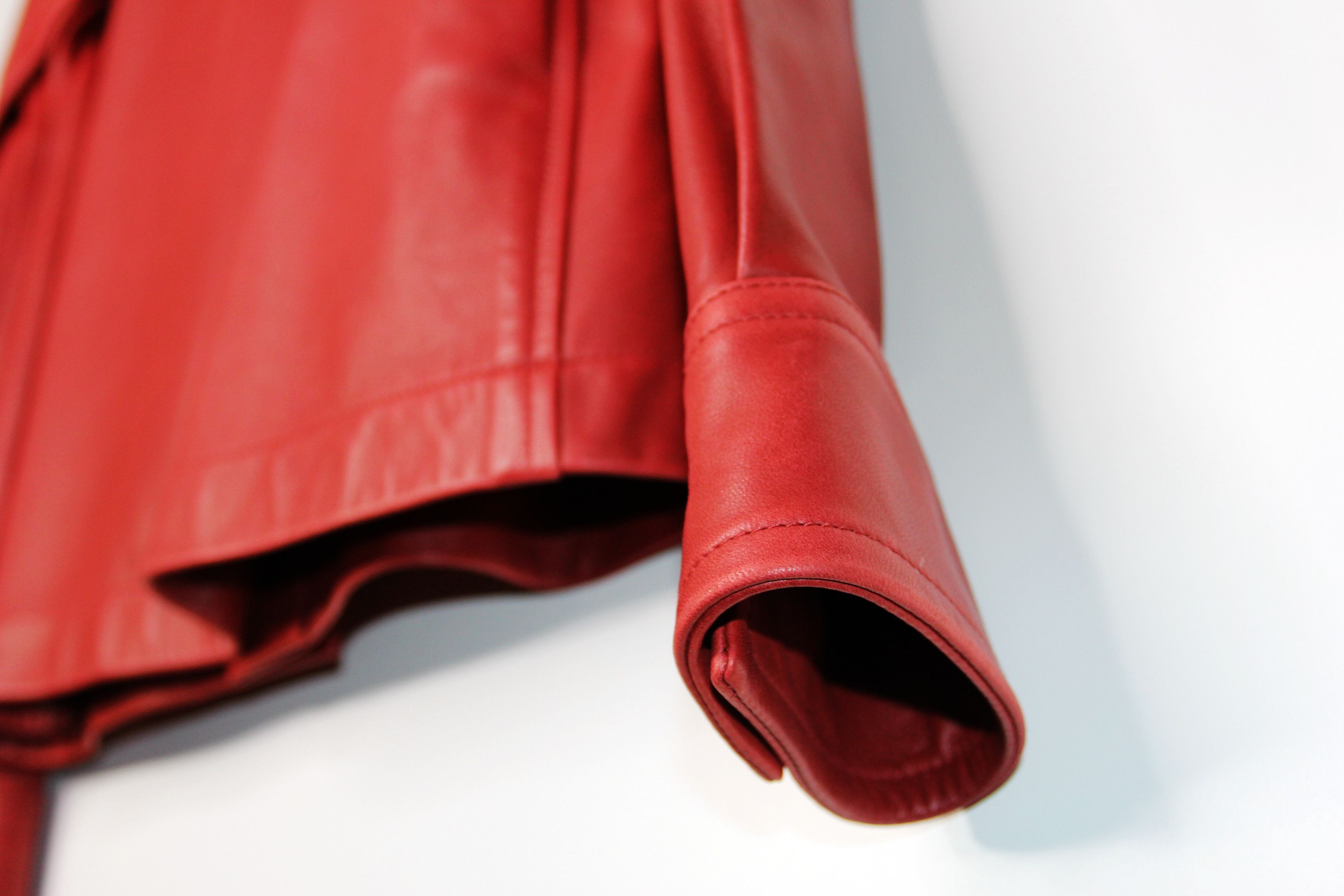 Marni SS17 MARNI RED OVINE LEATHER JACKET 50 Size US M / EU 48-50 / 2 - 9 Thumbnail