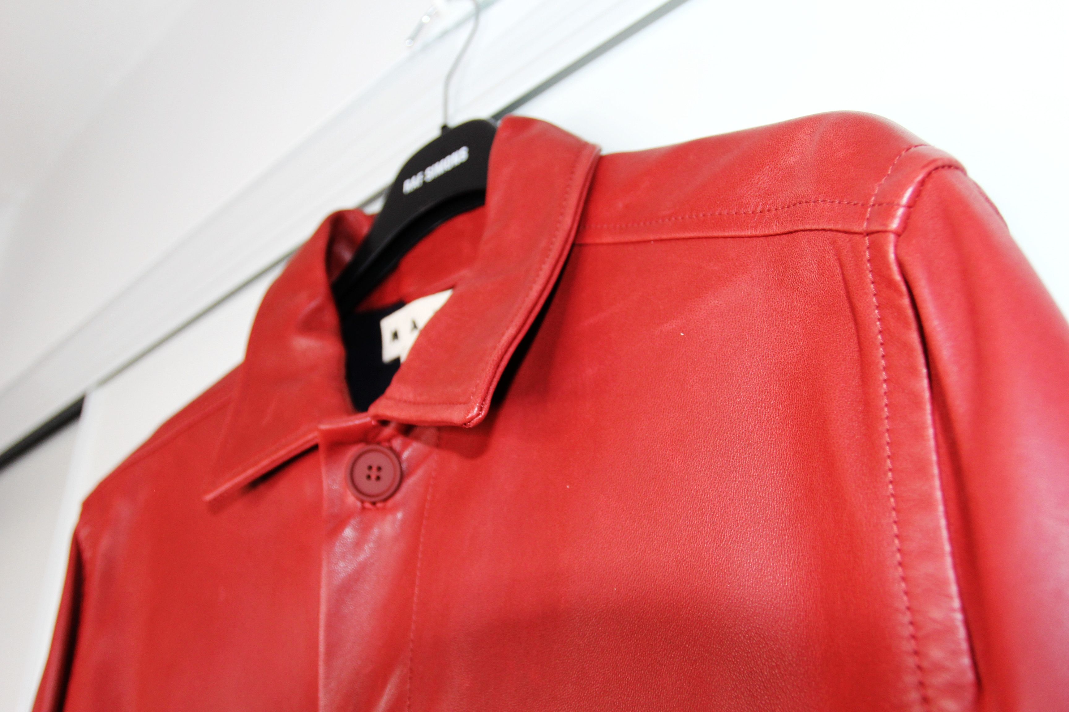Marni SS17 MARNI RED OVINE LEATHER JACKET 50 Size US M / EU 48-50 / 2 - 4 Thumbnail