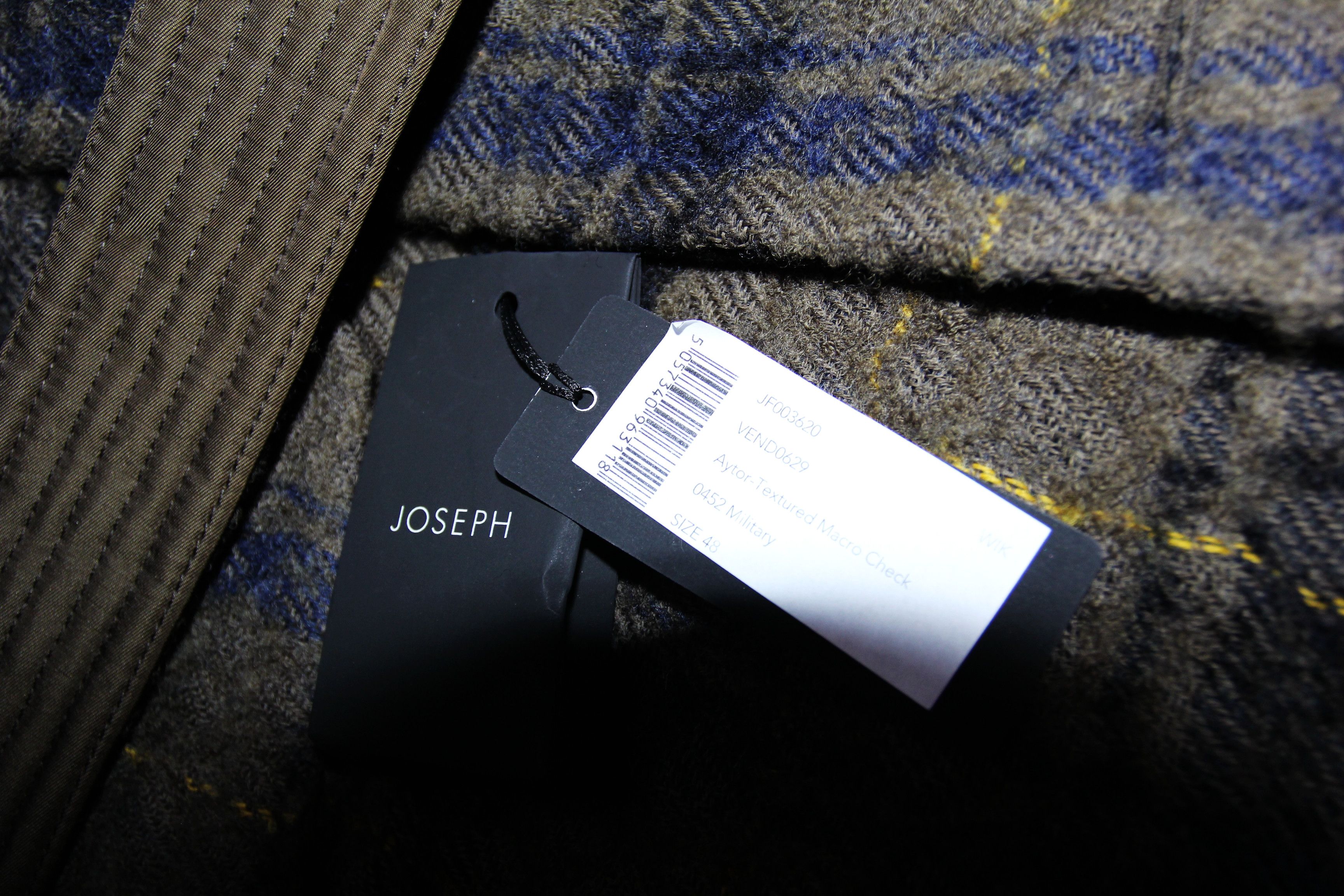 Joseph BNWT AW19 JOSEPH AYTOR TEXTURED MACRO CHECK COAT 48 Size US M / EU 48-50 / 2 - 15 Thumbnail