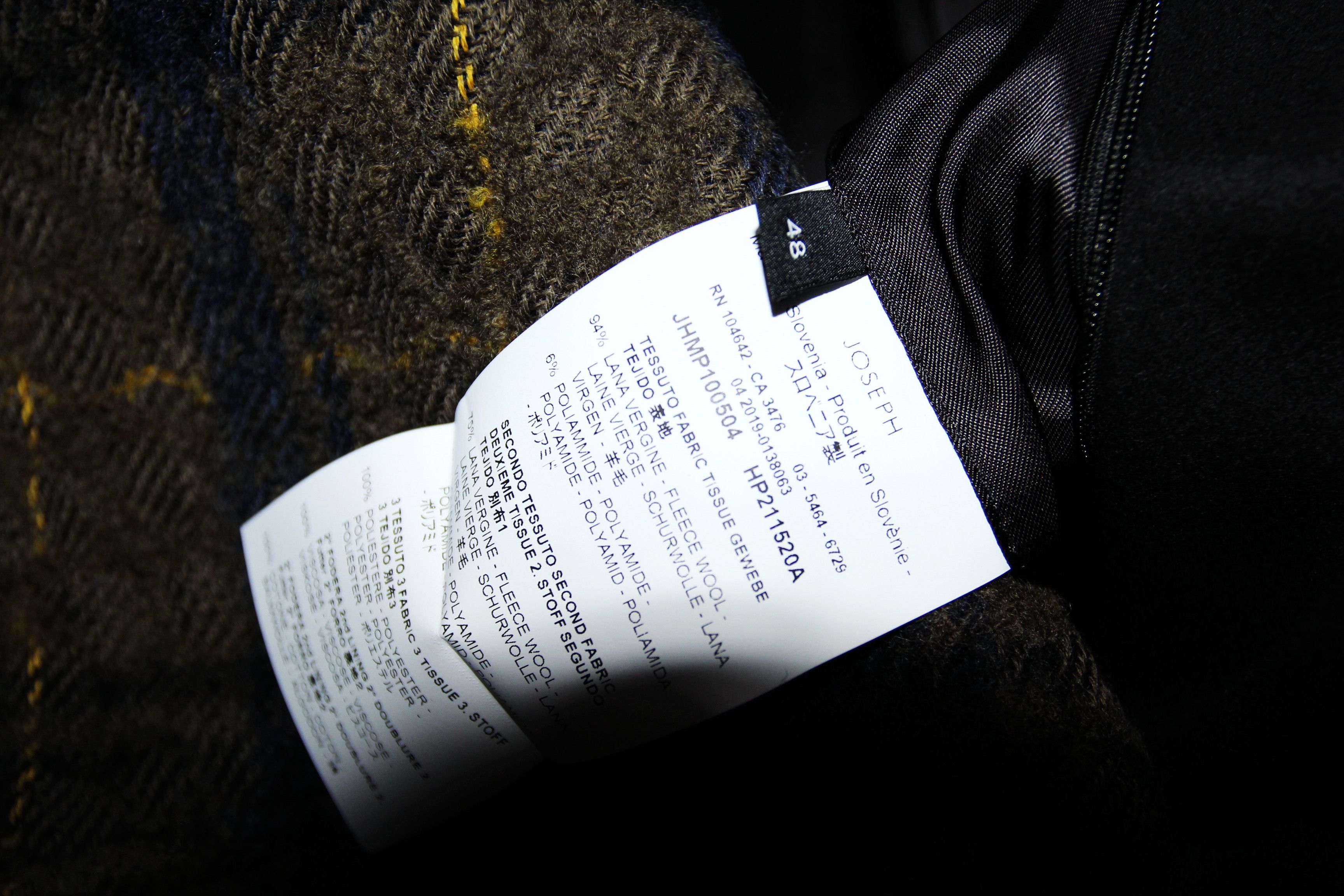 Joseph BNWT AW19 JOSEPH AYTOR TEXTURED MACRO CHECK COAT 48 Size US M / EU 48-50 / 2 - 17 Thumbnail