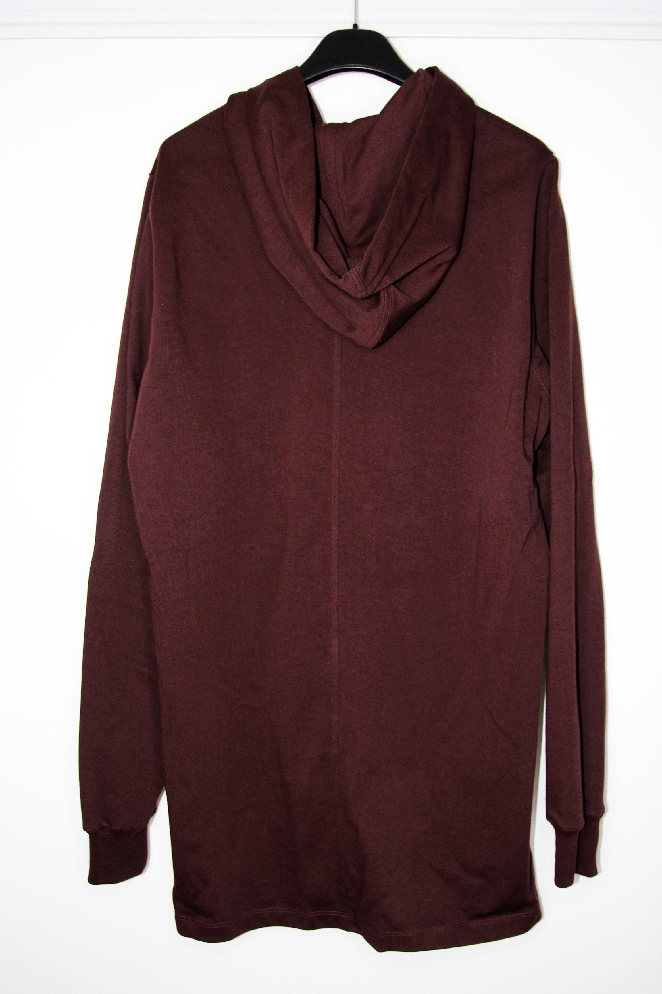 Rick Owens BNWT SS22 RICK OWENS "FOGACHINE" LONG HOODIE OX BLOOD S Size US S / EU 44-46 / 1 - 3 Thumbnail
