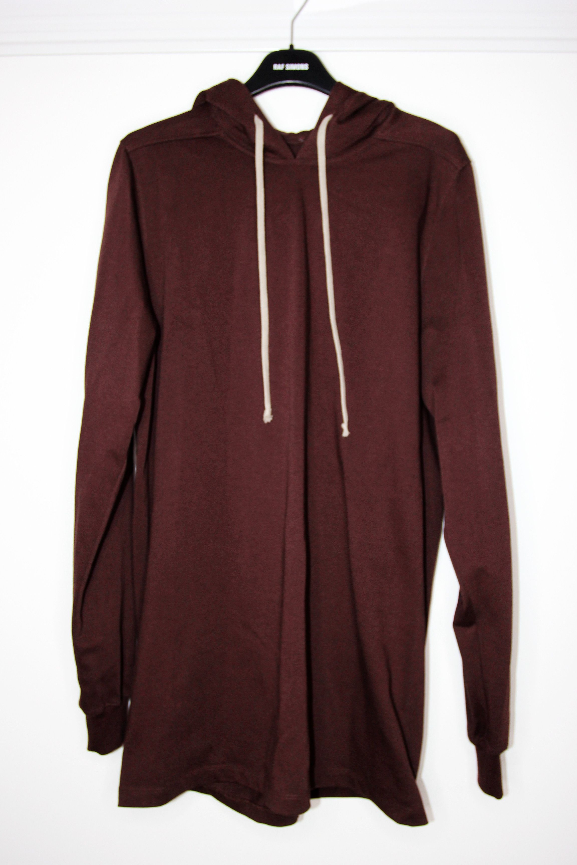 Rick Owens BNWT SS22 RICK OWENS "FOGACHINE" LONG HOODIE OX BLOOD S Size US S / EU 44-46 / 1 - 2 Thumbnail