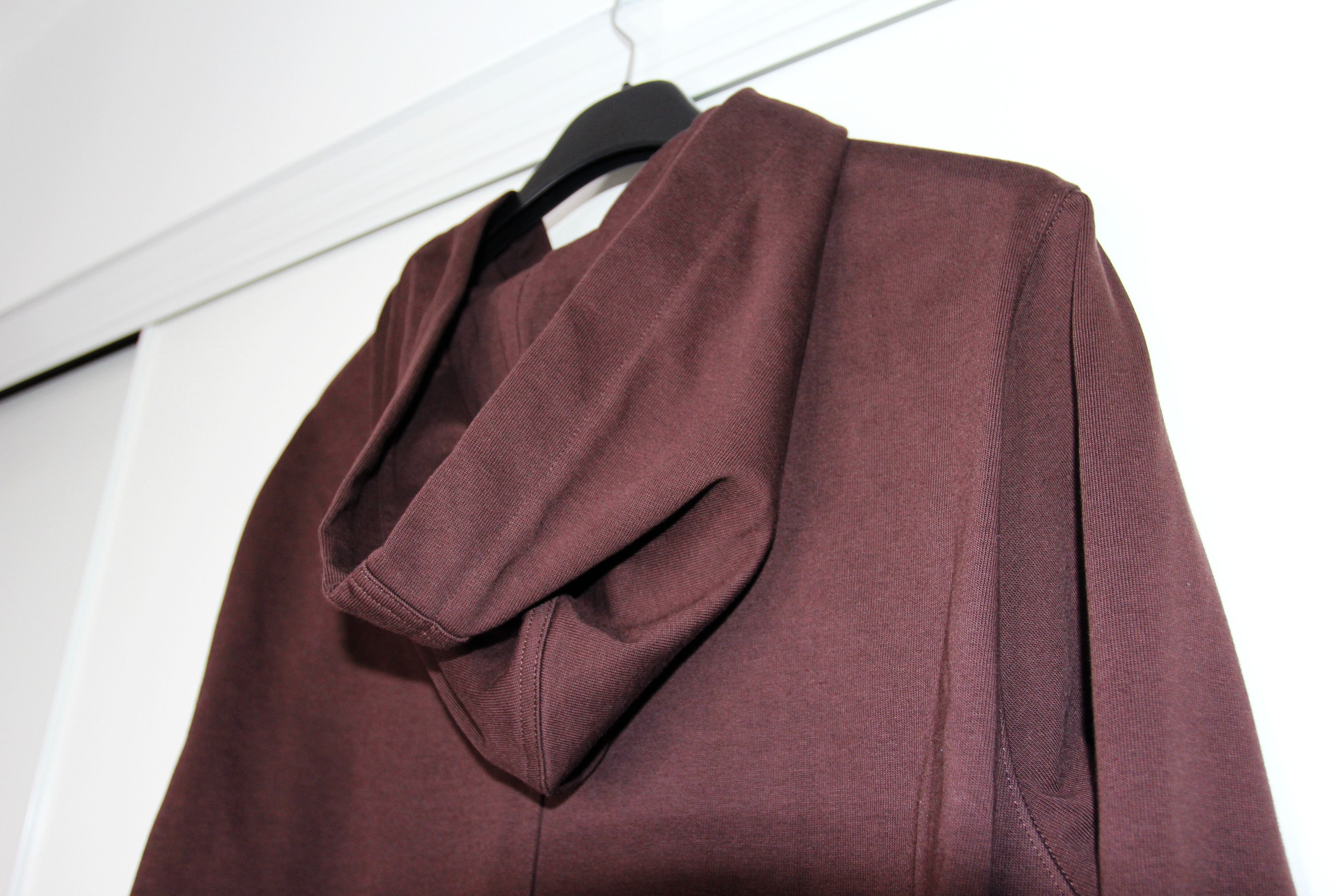 Rick Owens BNWT SS22 RICK OWENS "FOGACHINE" LONG HOODIE OX BLOOD S Size US S / EU 44-46 / 1 - 6 Thumbnail