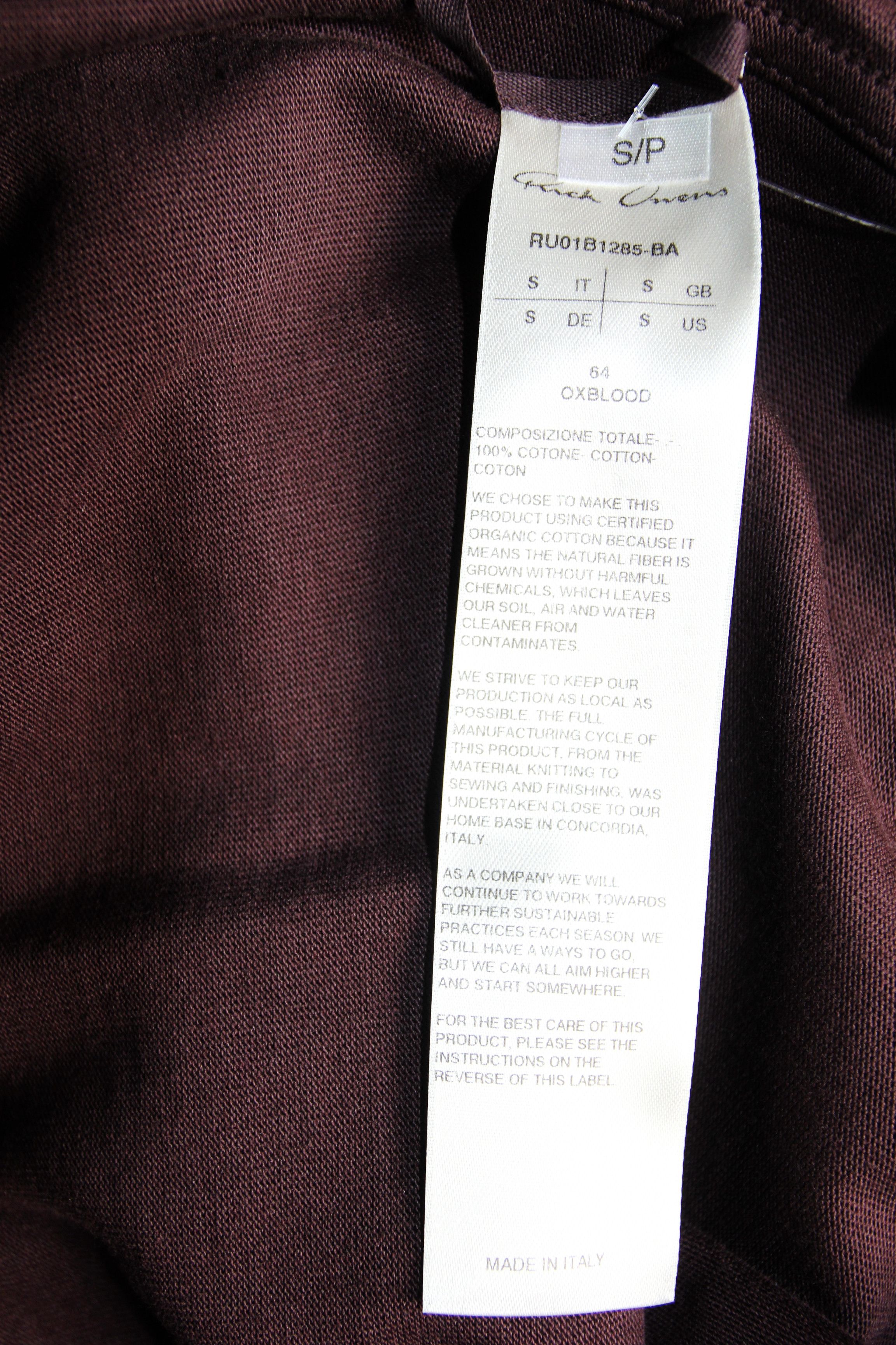 Rick Owens BNWT SS22 RICK OWENS "FOGACHINE" LONG HOODIE OX BLOOD S Size US S / EU 44-46 / 1 - 9 Thumbnail