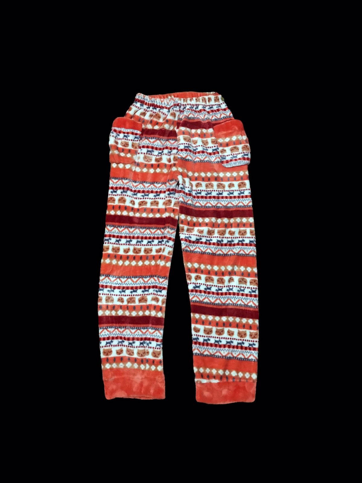 image of Vintage High&low Small Cargo Fleece Sweatpants Navajo Styles in Orange, Women's (Size 22)