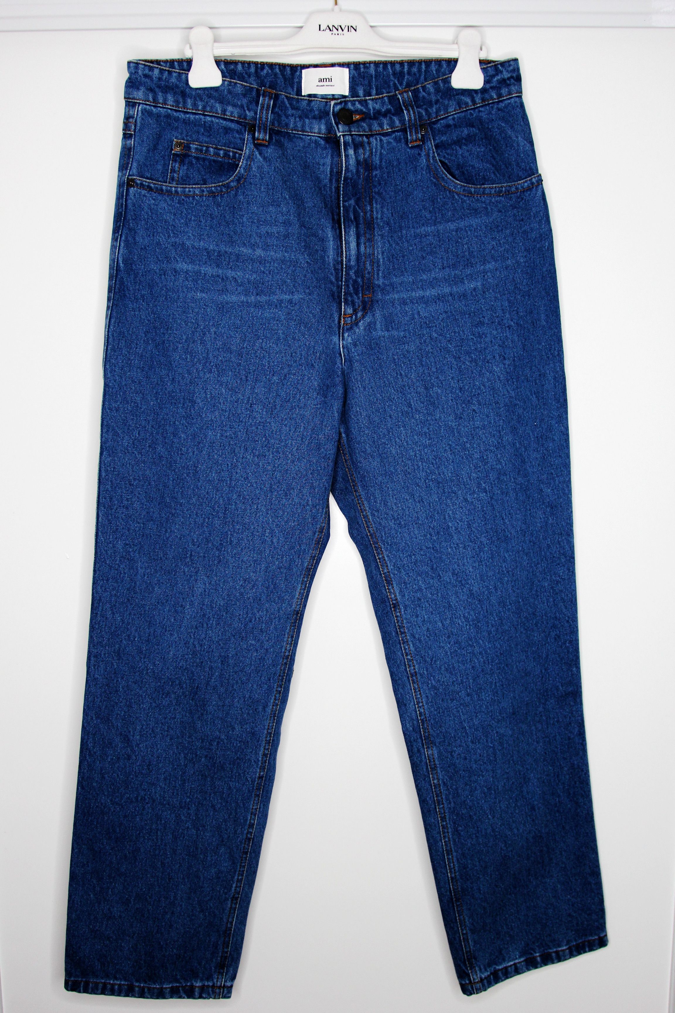 AMI BNWT AW21 AMI BLUE MID-WASHED JEANS 34 Size US 34 / EU 50 - 2 Thumbnail