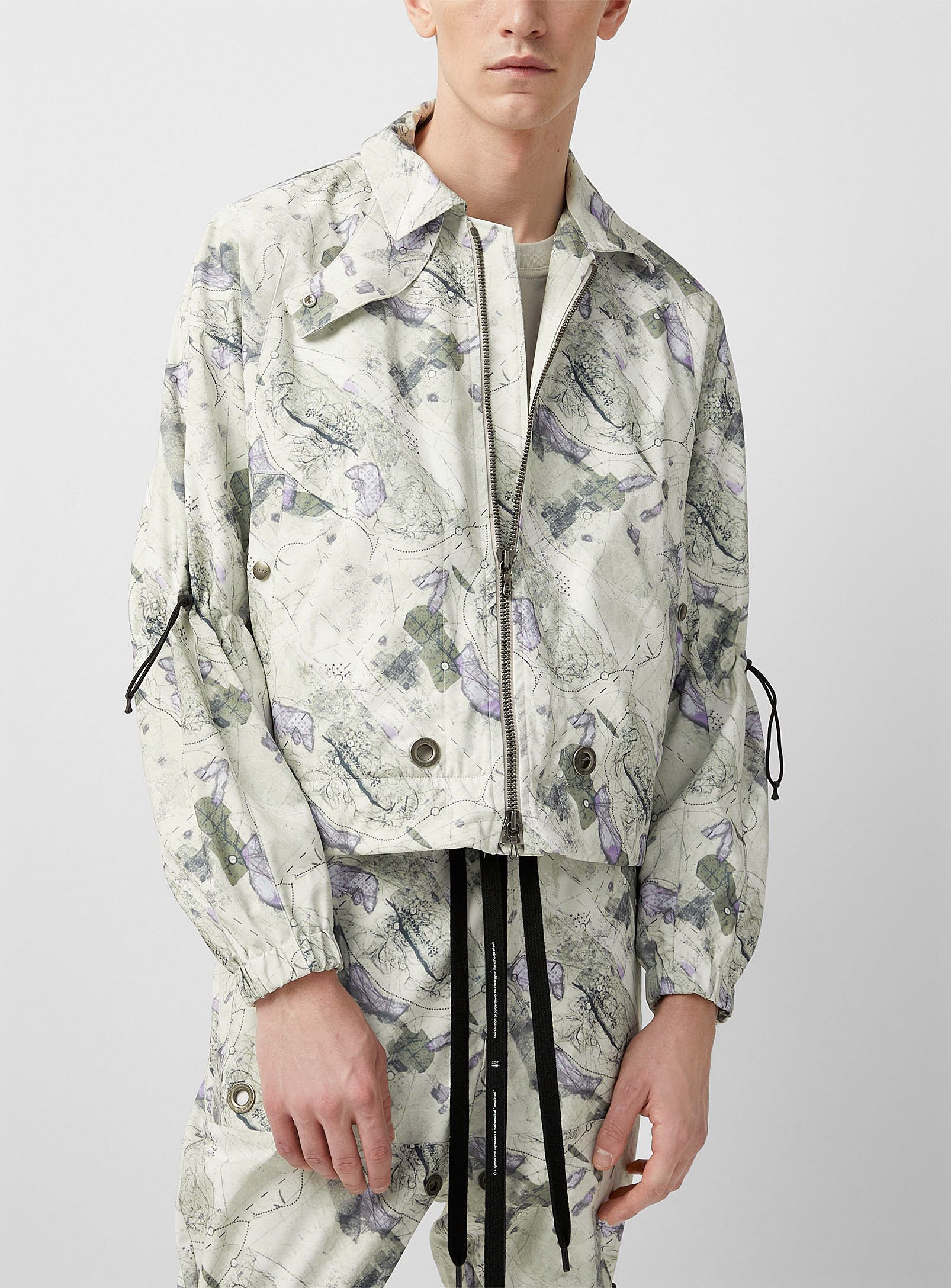 Julius BNWT AW21 NILOS "AZMTH" MAP PRINT PARKA COAT 2 Size US M / EU 48-50 / 2 - 23 Thumbnail