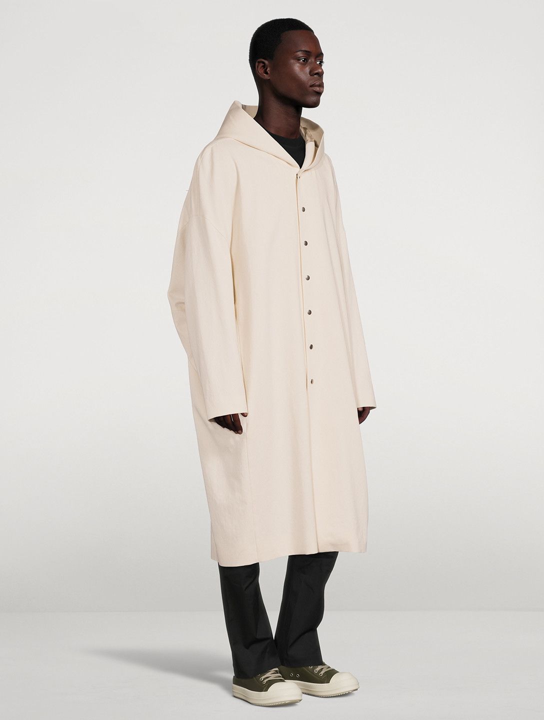 Rick Owens BNWT SS22 RICK OWENS "FOGACHINE" PETER SNAP BUTTON COAT 50 Size US M / EU 48-50 / 2 - 12 Thumbnail
