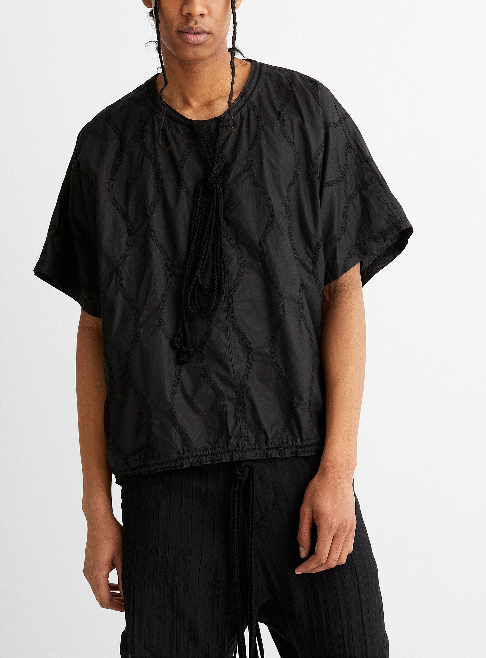 Julius BNWT SS21 JULIUS "MAMUTHONES" EMBROIDERED DRAWSTRING TOP 2 Size US M / EU 48-50 / 2 - 14 Thumbnail