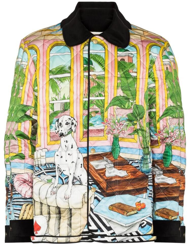 Casablanca BNWT AW21 CASABLANCA DREAM HOUSE PRINTED QUILTED JACKET S Size US S / EU 44-46 / 1 - 10 Thumbnail