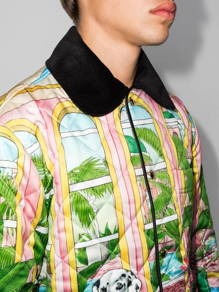 Casablanca BNWT AW21 CASABLANCA DREAM HOUSE PRINTED QUILTED JACKET S Size US S / EU 44-46 / 1 - 12 Thumbnail