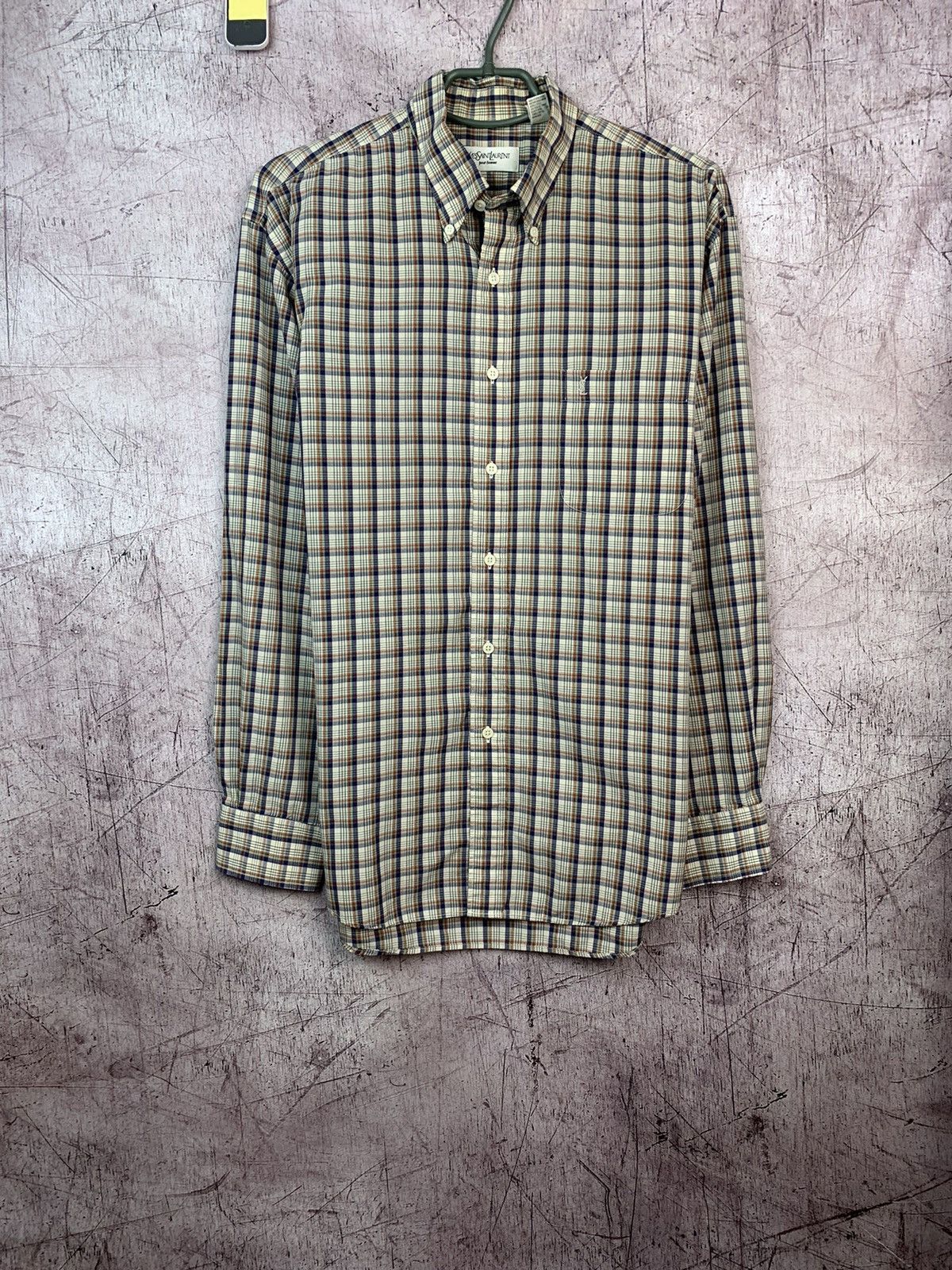Vintage × Yves Saint Laurent Yves Saint Laurent YSL Mens Long Sleeve Shirt Size US L / EU 52-54 / 3 - 1 Thumbnail