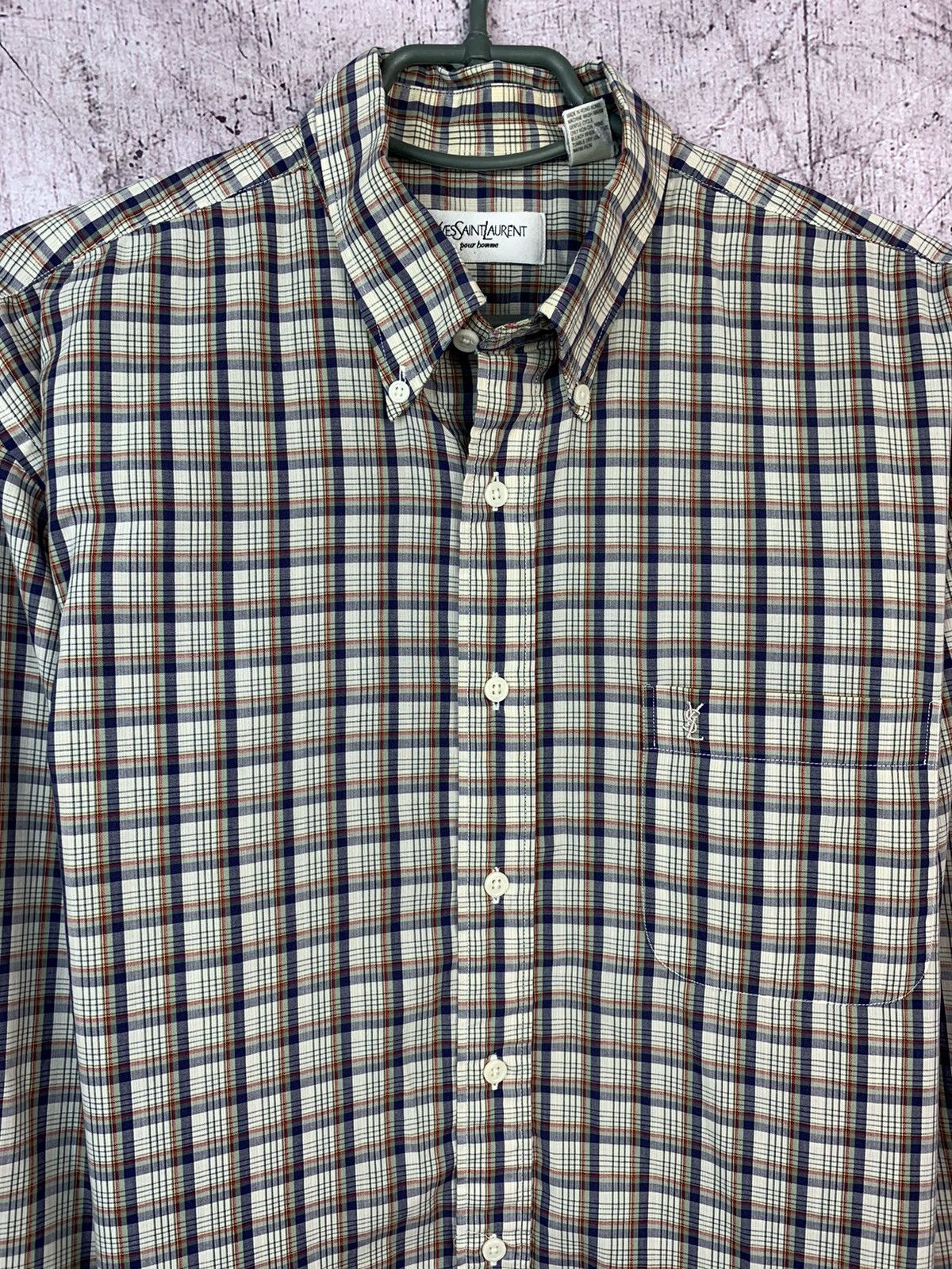 Vintage × Yves Saint Laurent Yves Saint Laurent YSL Mens Long Sleeve Shirt Size US L / EU 52-54 / 3 - 2 Thumbnail