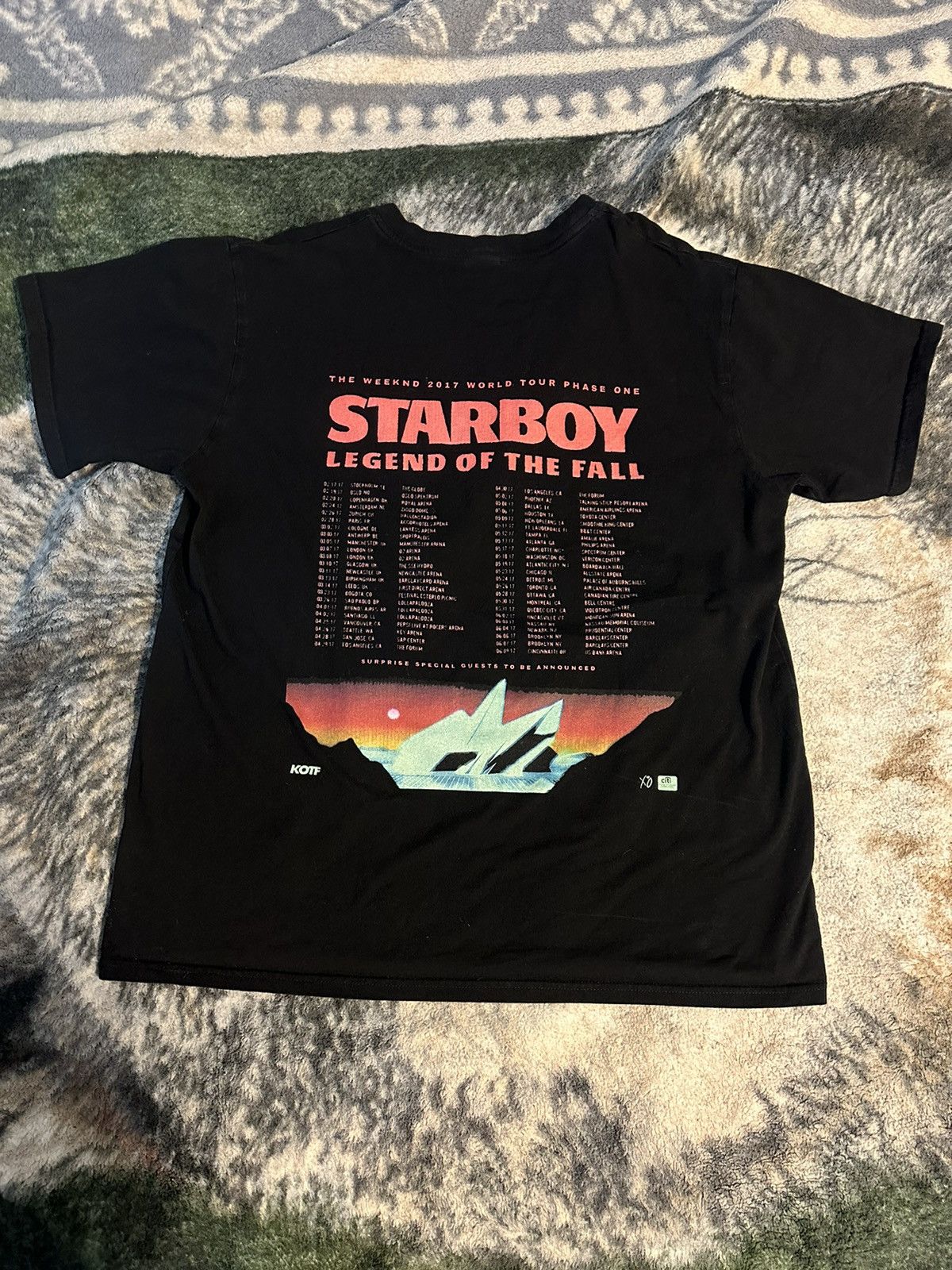 Band Tees × The Weeknd × Vintage The Weeknd Starboy 2017 Tour Tee Size US L / EU 52-54 / 3 - 3 Thumbnail