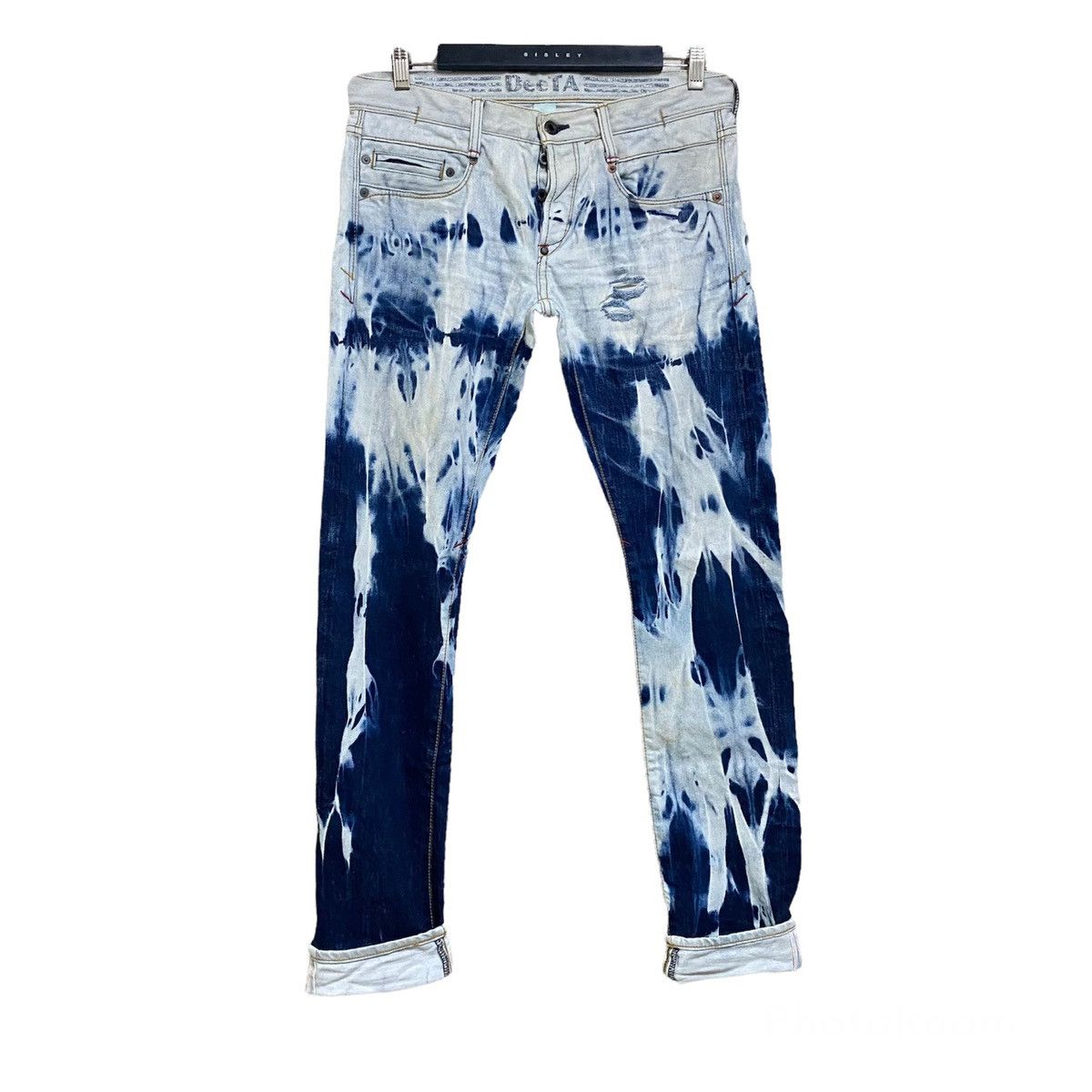 Japanese Brand Japanese Brand DeeTA Distressed Denim Selvedge Jeans Bleach Size US 32 / EU 48 - 2 Thumbnail
