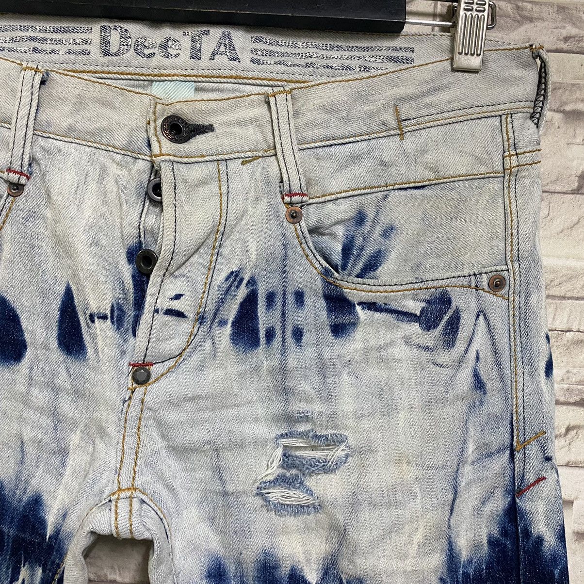 Japanese Brand Japanese Brand DeeTA Distressed Denim Selvedge Jeans Bleach Size US 32 / EU 48 - 7 Thumbnail